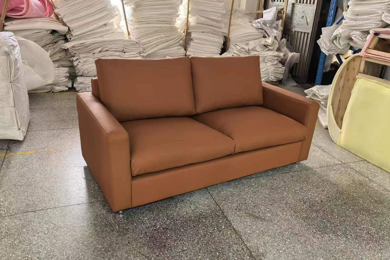 Chalet 180cm Brown Half Leather Sofa Lim Jun Wei | Jan 25