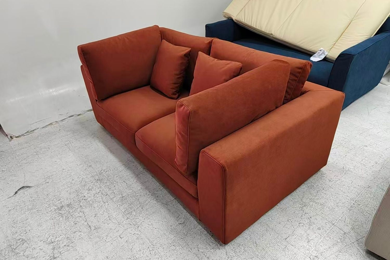 Claudia 180cm Orange Fabric Sofa Loraine Sim | Sep 25