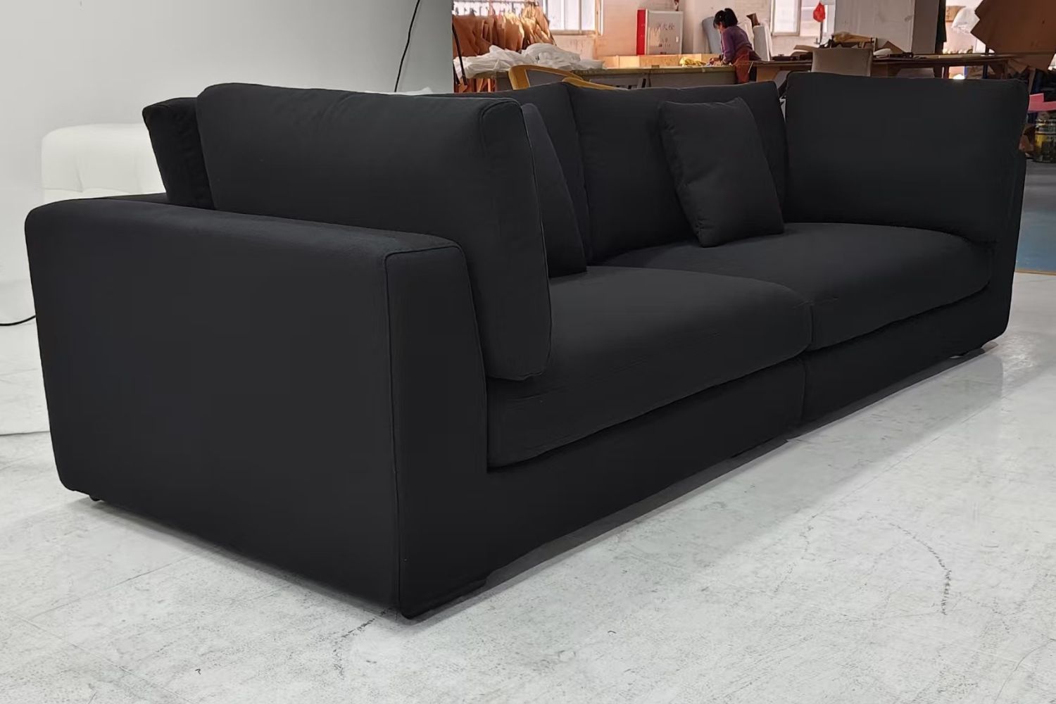 Claudia 260cm Black Fabric Sofa Thavisay | Jan 25