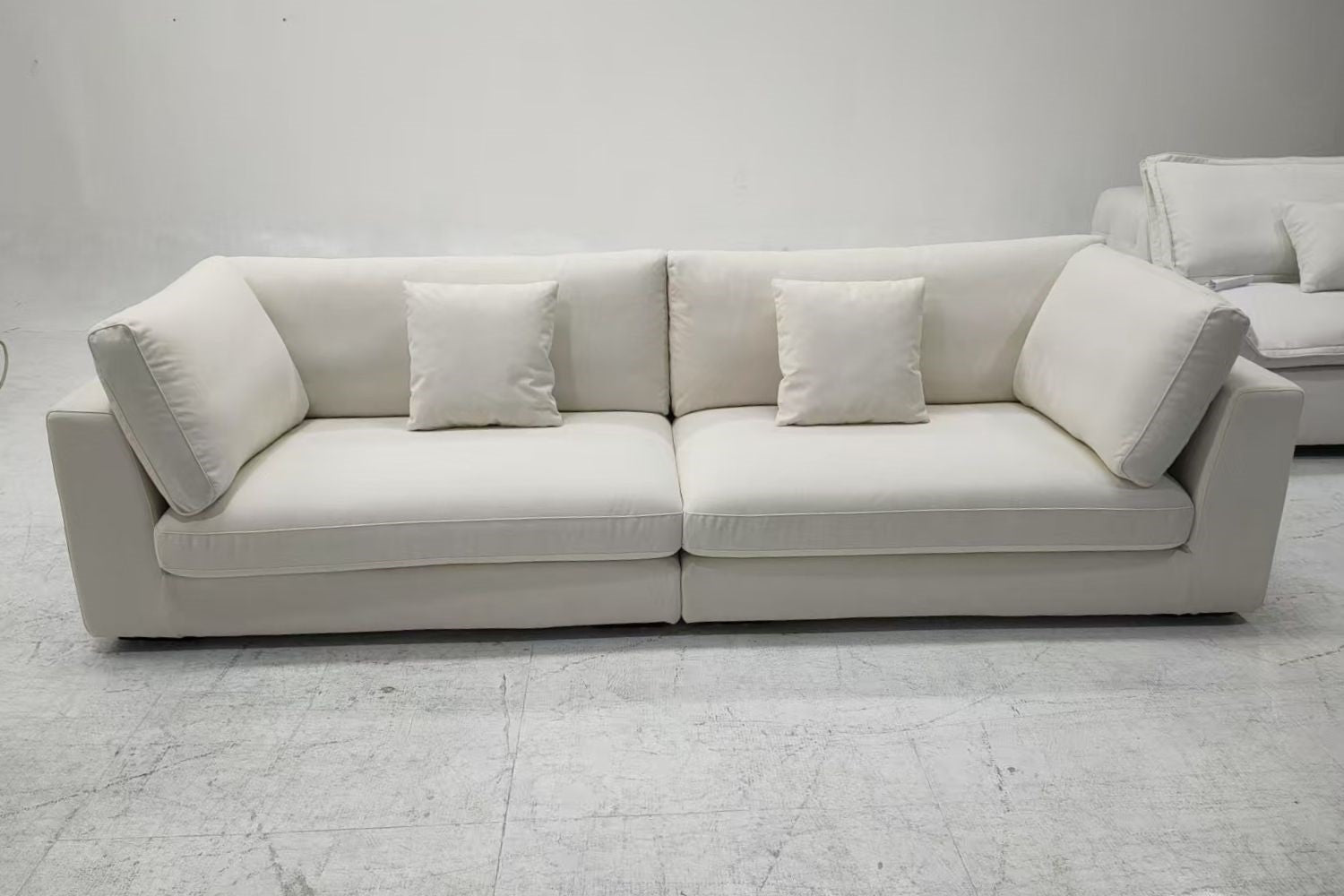 Claudia 280cm White Fabric Sofa Dianti | Jan 25