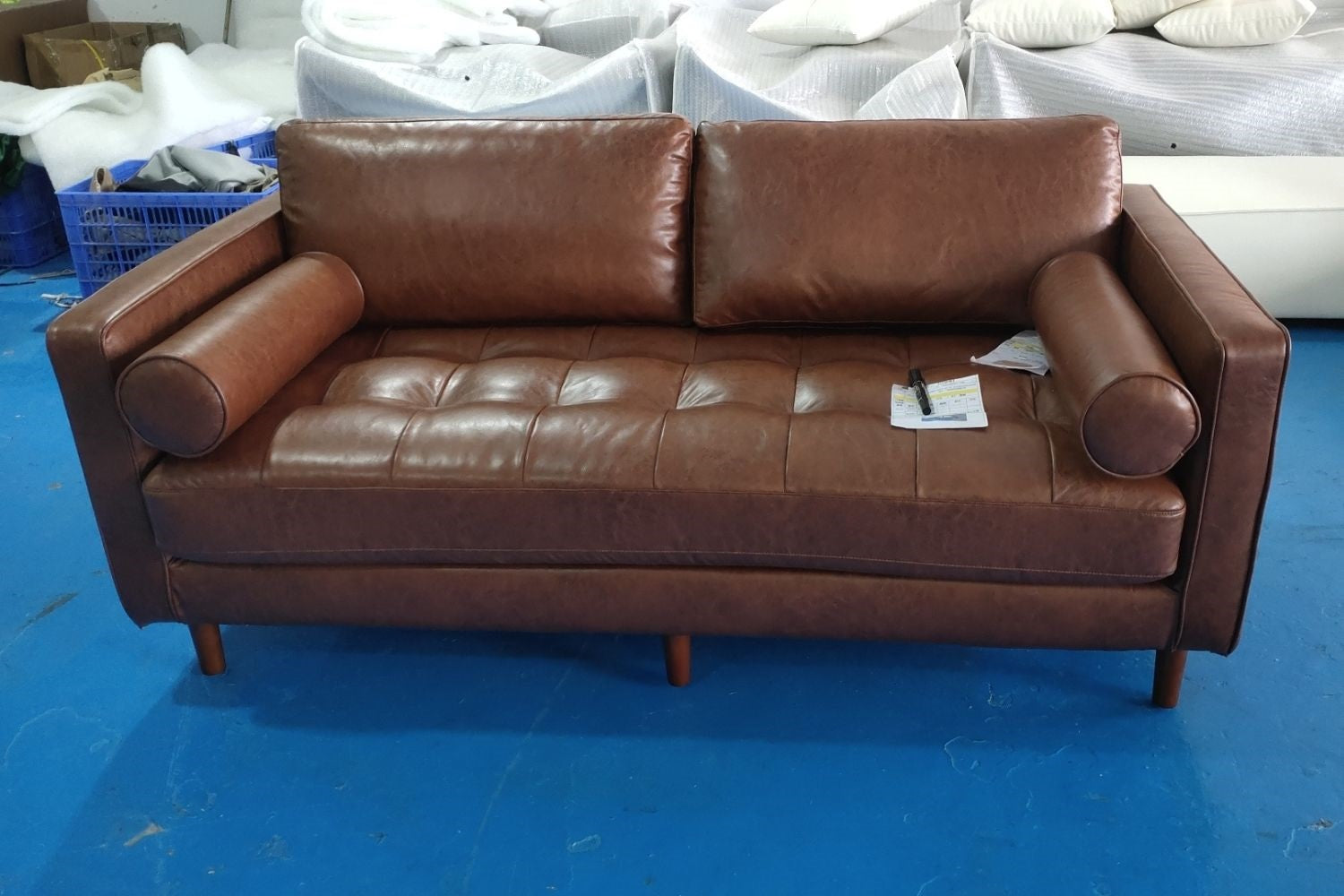 Castle 180cm Dark Brown (Dakota-04) Faux Leather Sofa Max | Aug 24