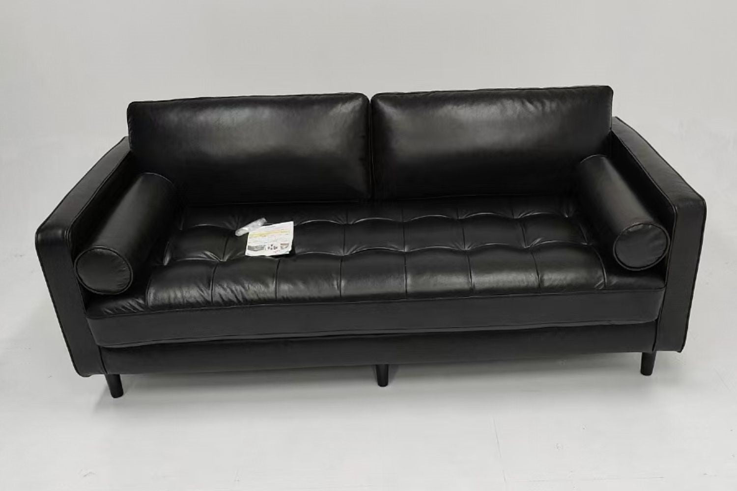 Castle 200cm Black (Dakota 10) Faux Leather Sofa Melissa | Oct 24