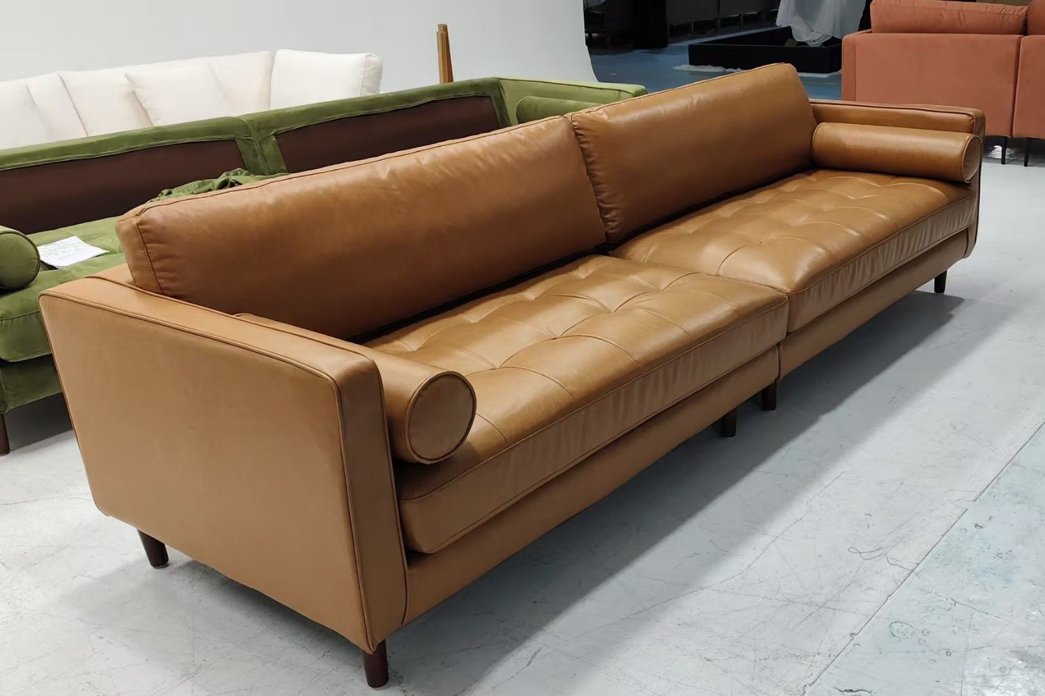 Castle 280cm Brown Faux Leather Sofa Ian Chen | Mar 25