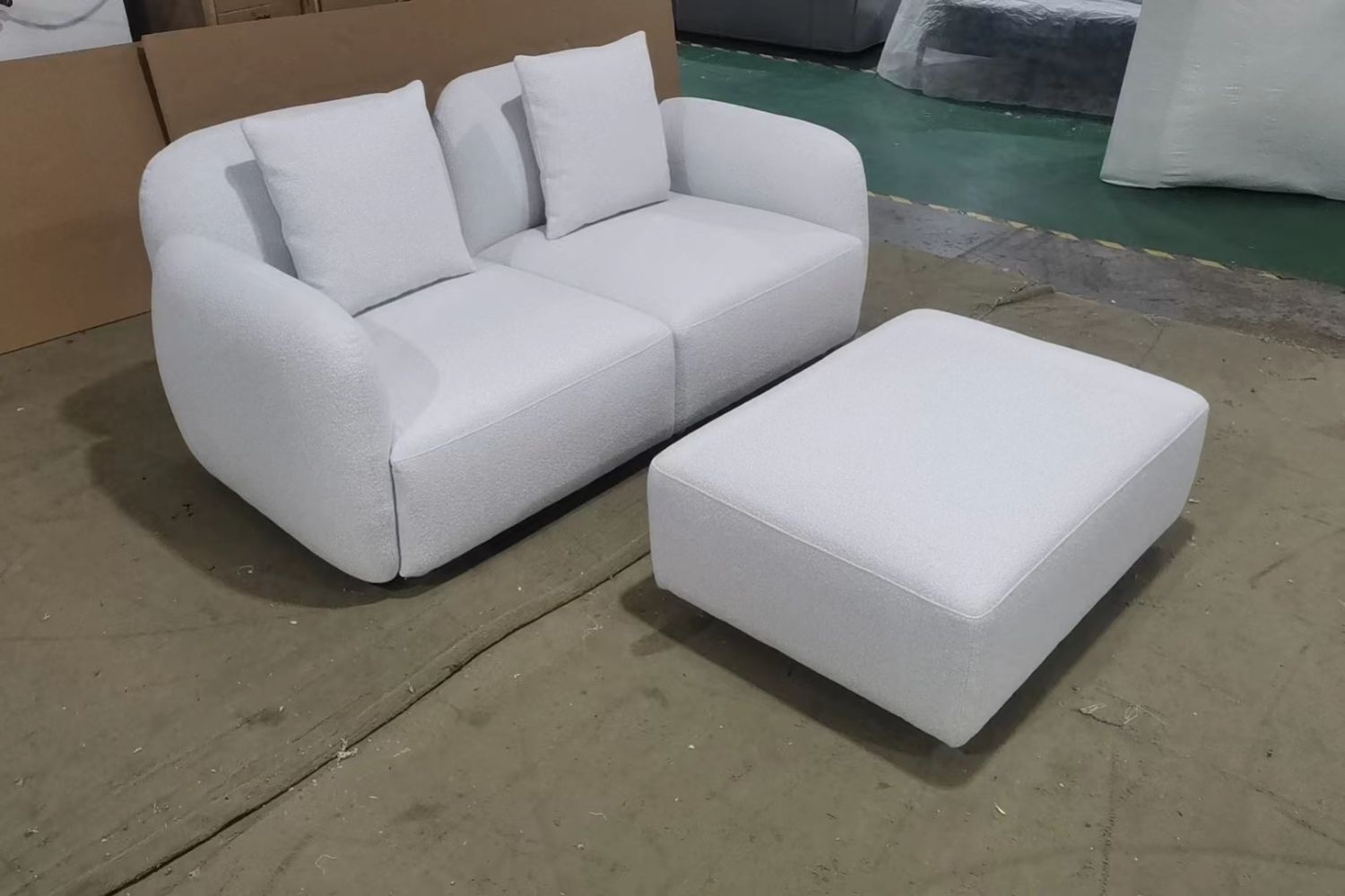 Charmy 180cm Grey (Fila-90) Fabric Sofa + Ottoman Goh Chong Beng | Sep 23
