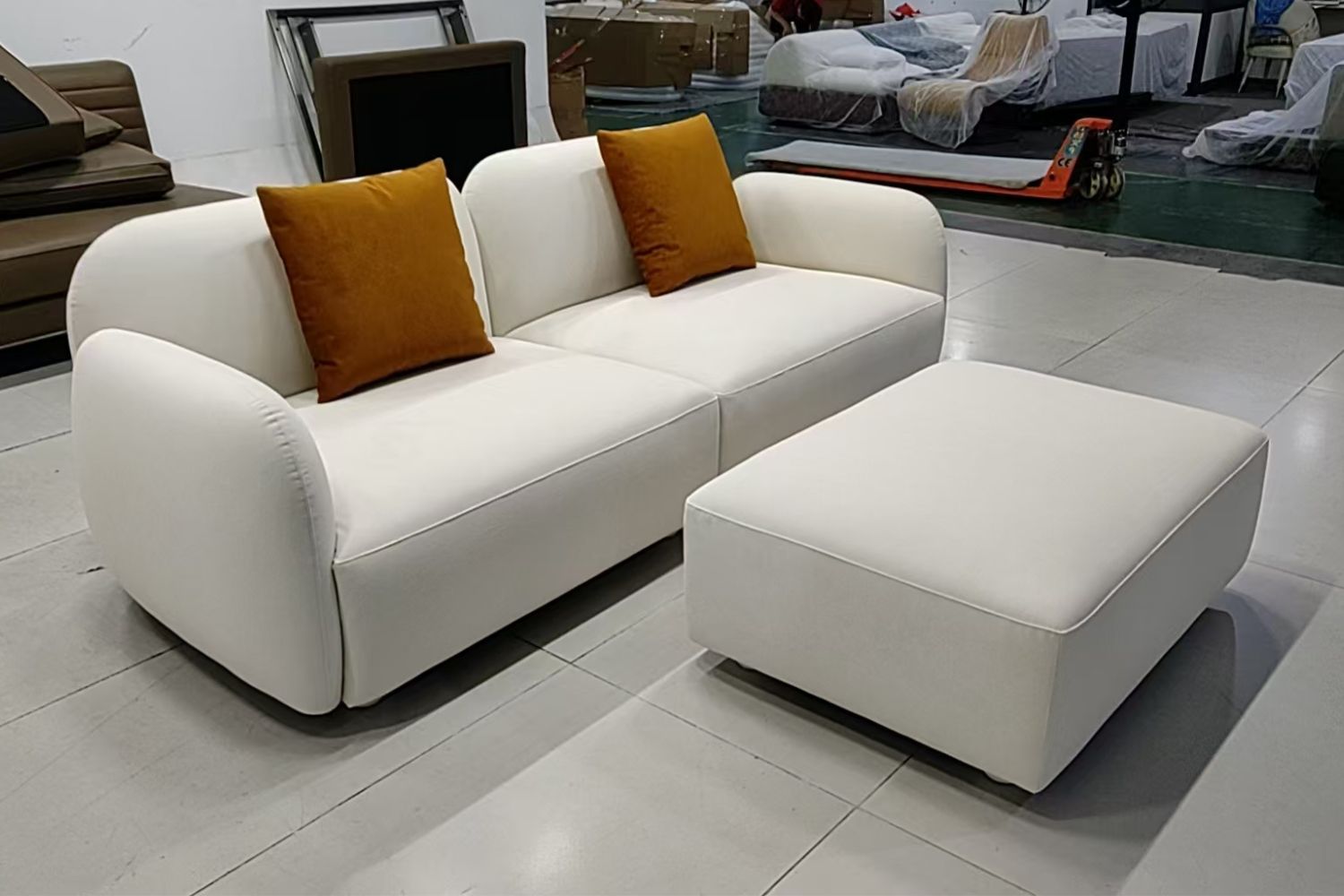 Charmy 220cm White (Furla-01) Fabric Sofa Ma Jing | Aug 25