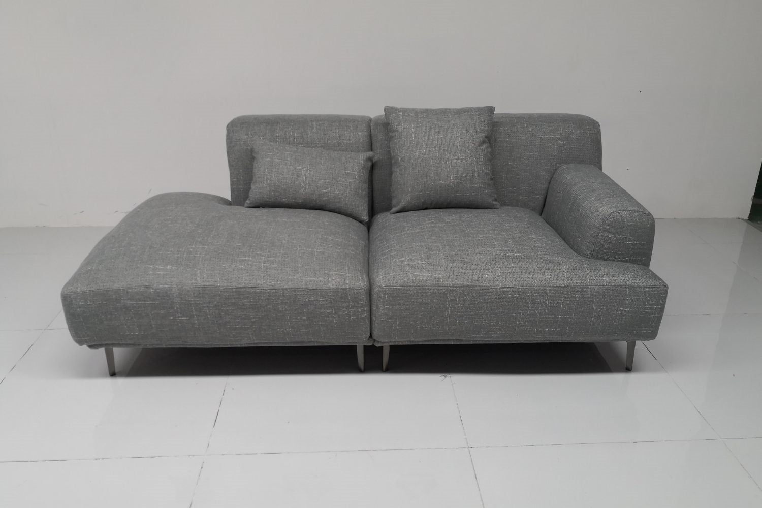 Crystal 200cm Grey (Reda 92) Fabric One Arm Sofa Serene | Nov 24