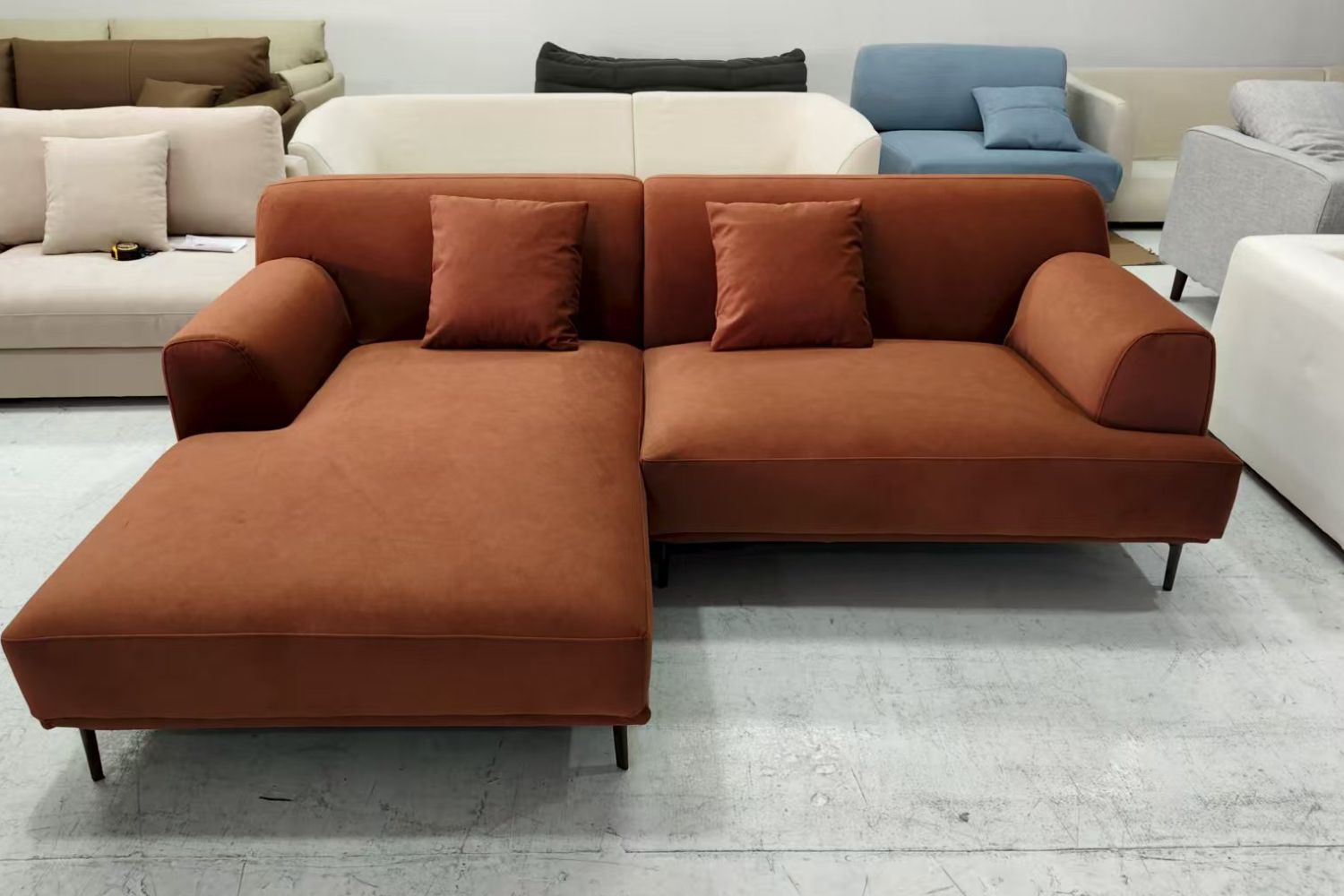 Crystal 240cm Orange Fabric Sectional Sofa Pravin Kumar | Jul 25