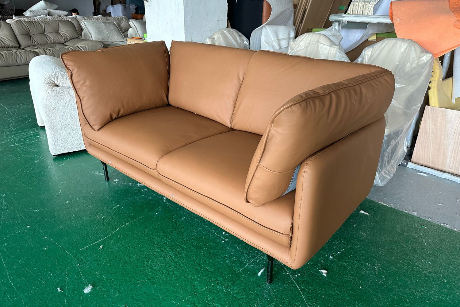 Cuddle 170cm Brown Full Leather Sofa Simin Eng | Aug 24