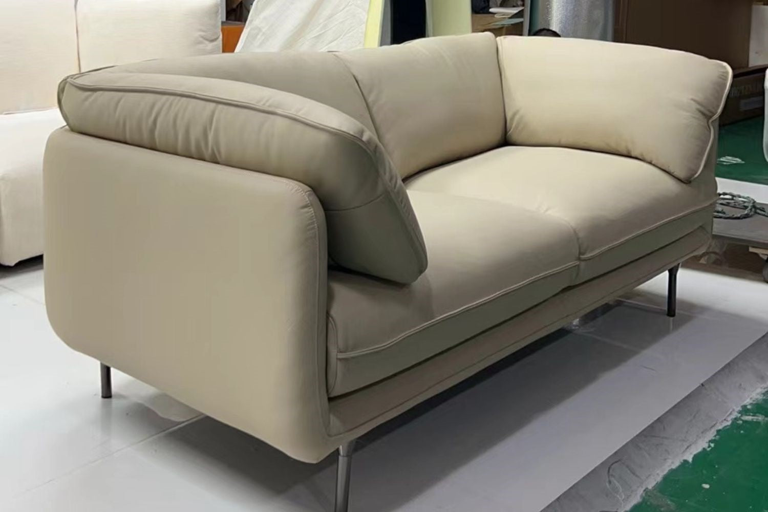 Cuddle 180cm Beige Full Leather Sofa Meiyan | May 24