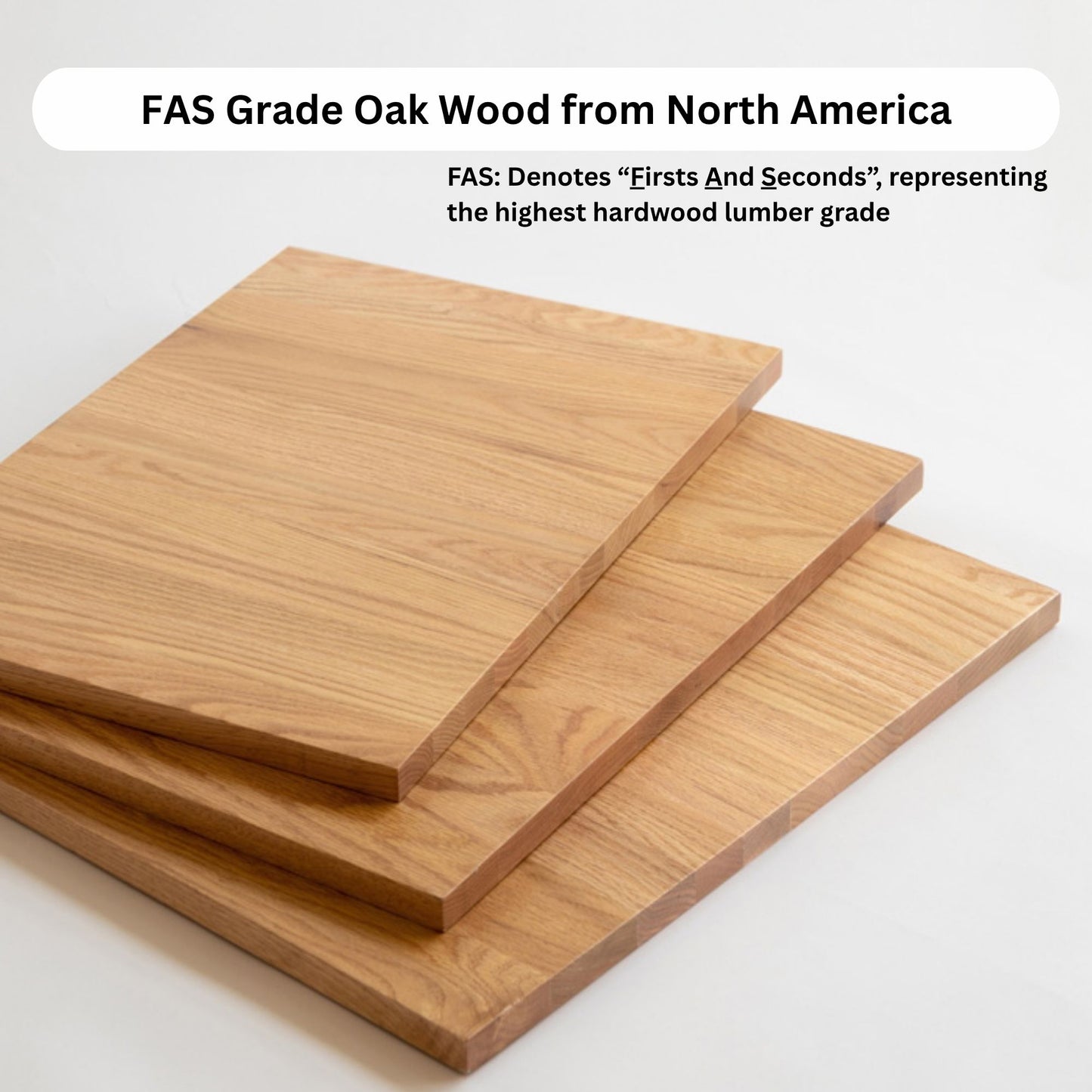 Natural wood colour FAS grade wood feature