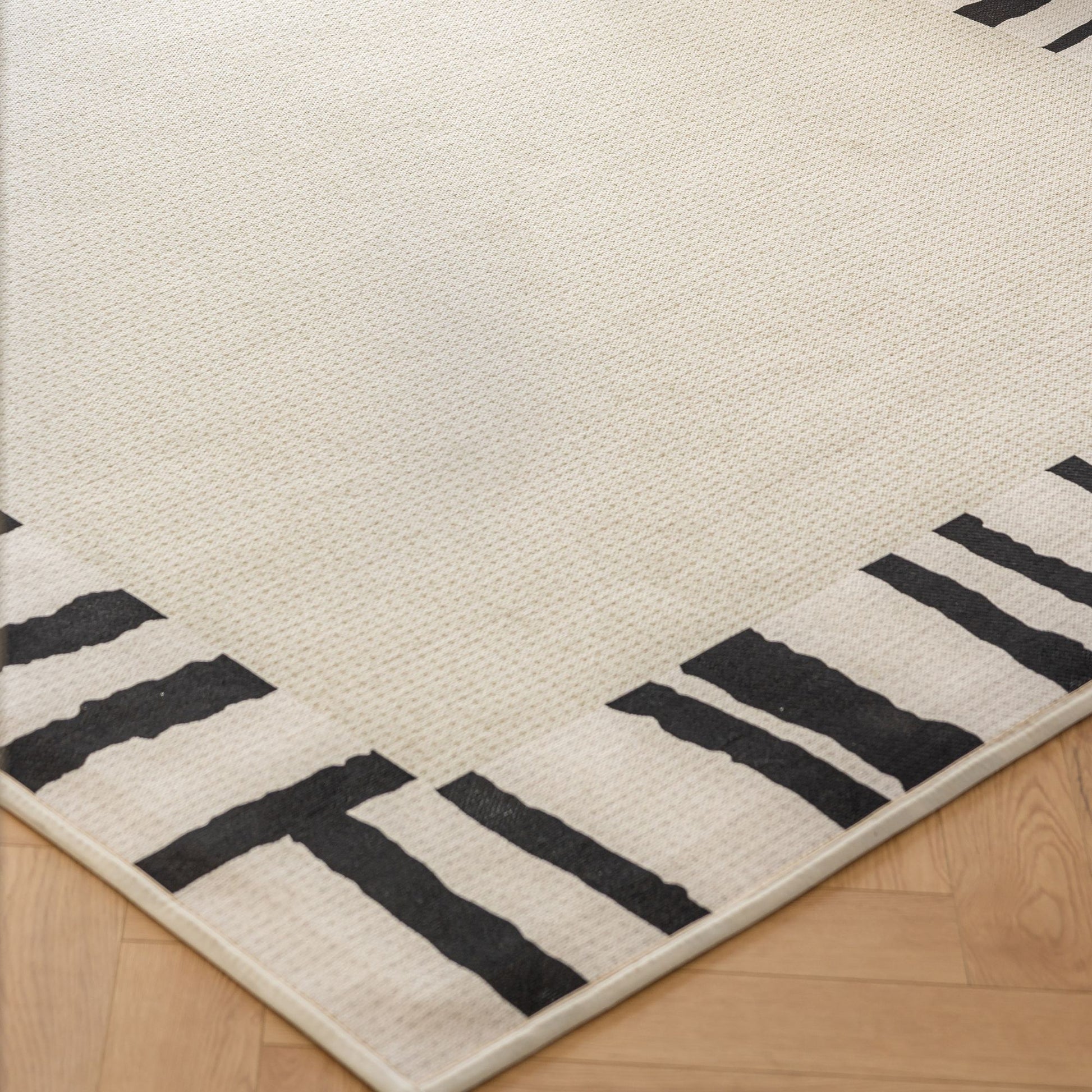 Oboe washable rug white