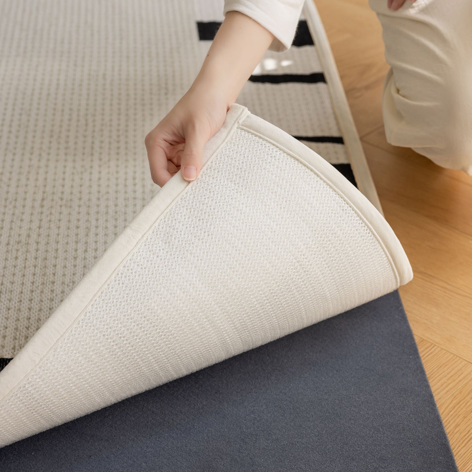 Oboe washable rug white