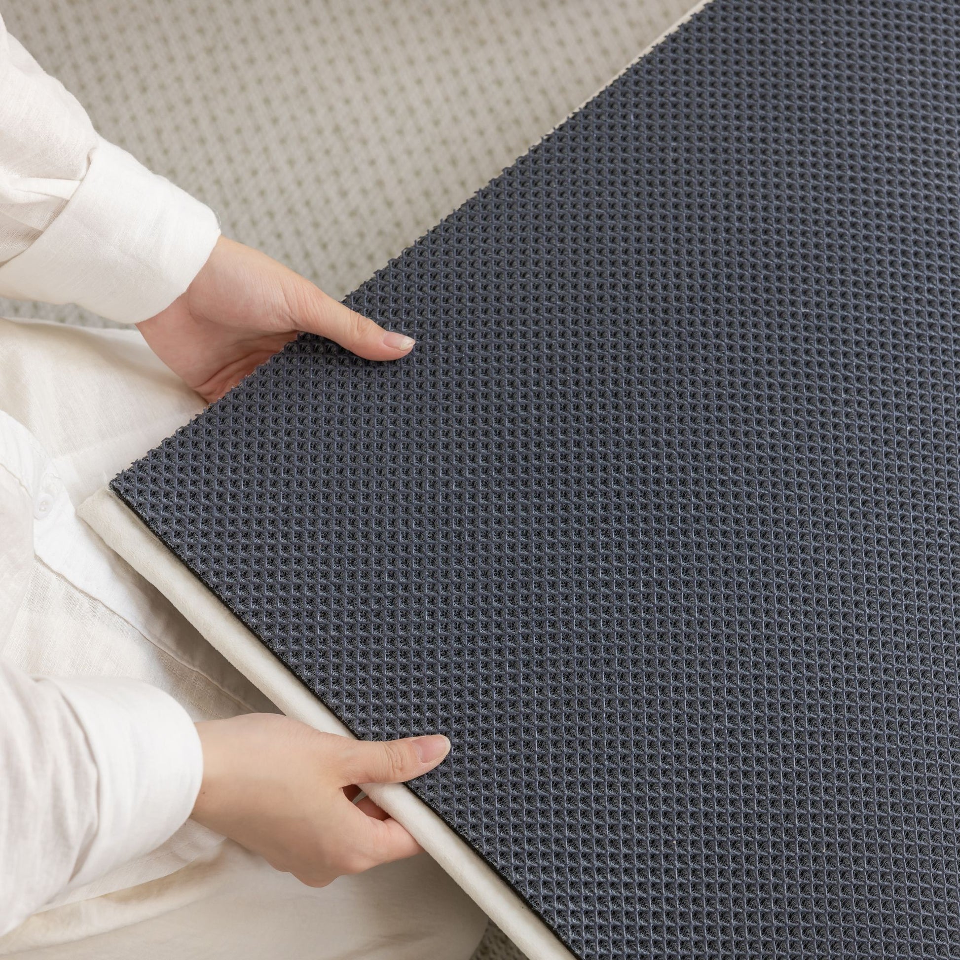 Oboe washable rug white