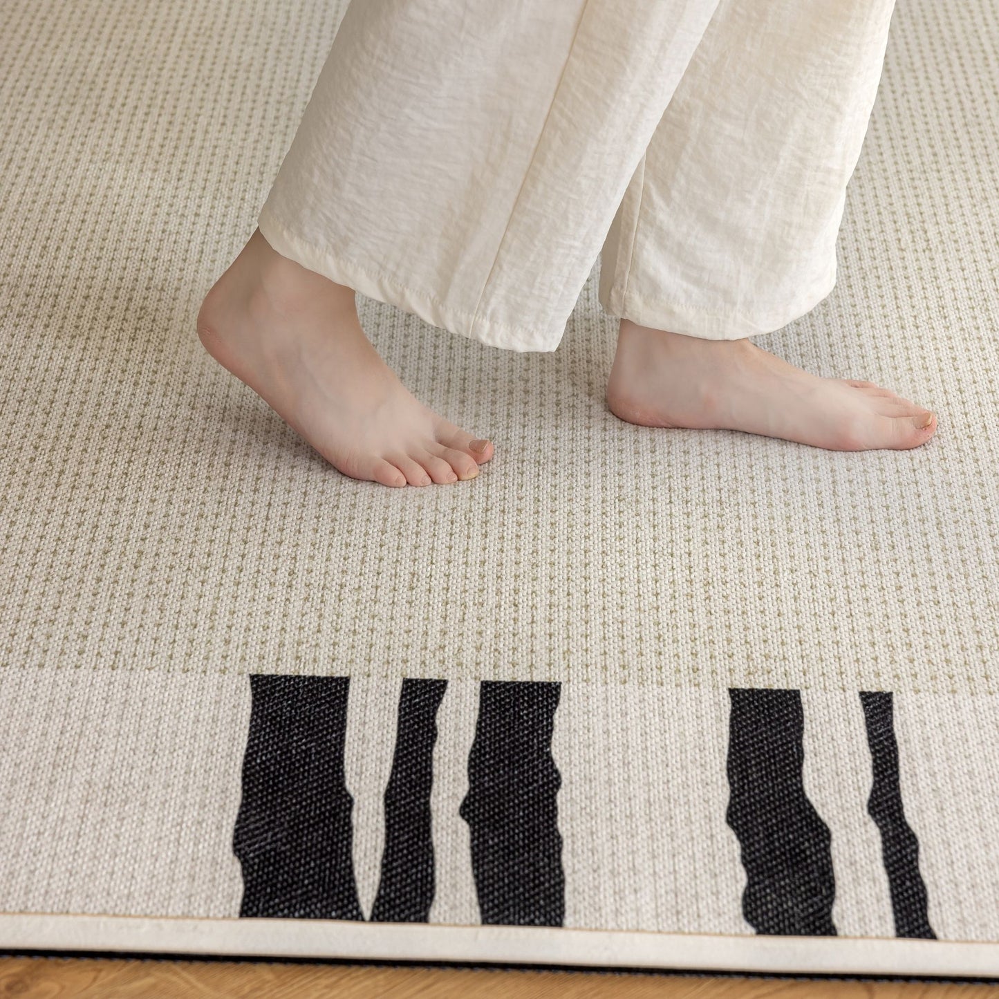 Oboe washable rug white
