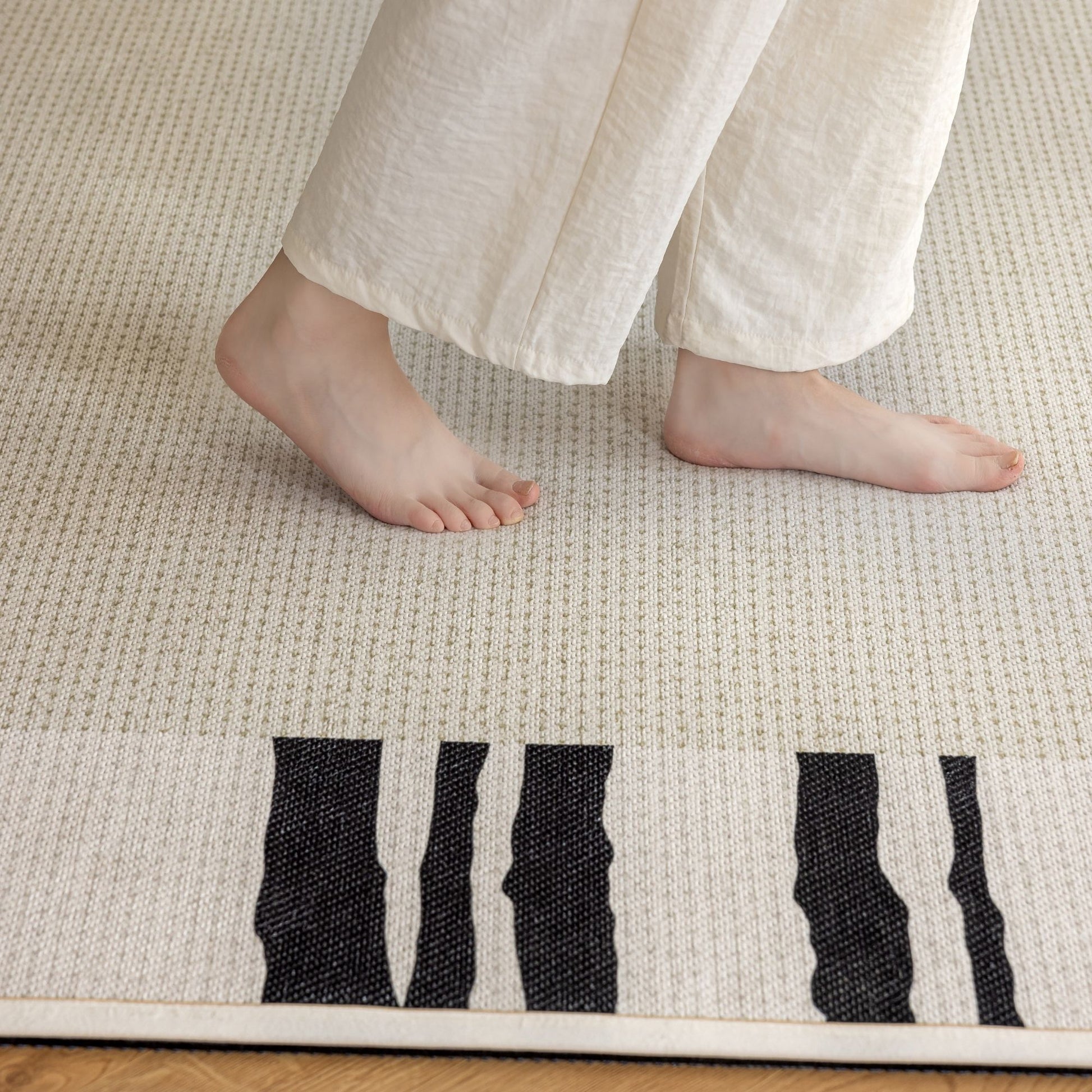 Oboe washable rug white