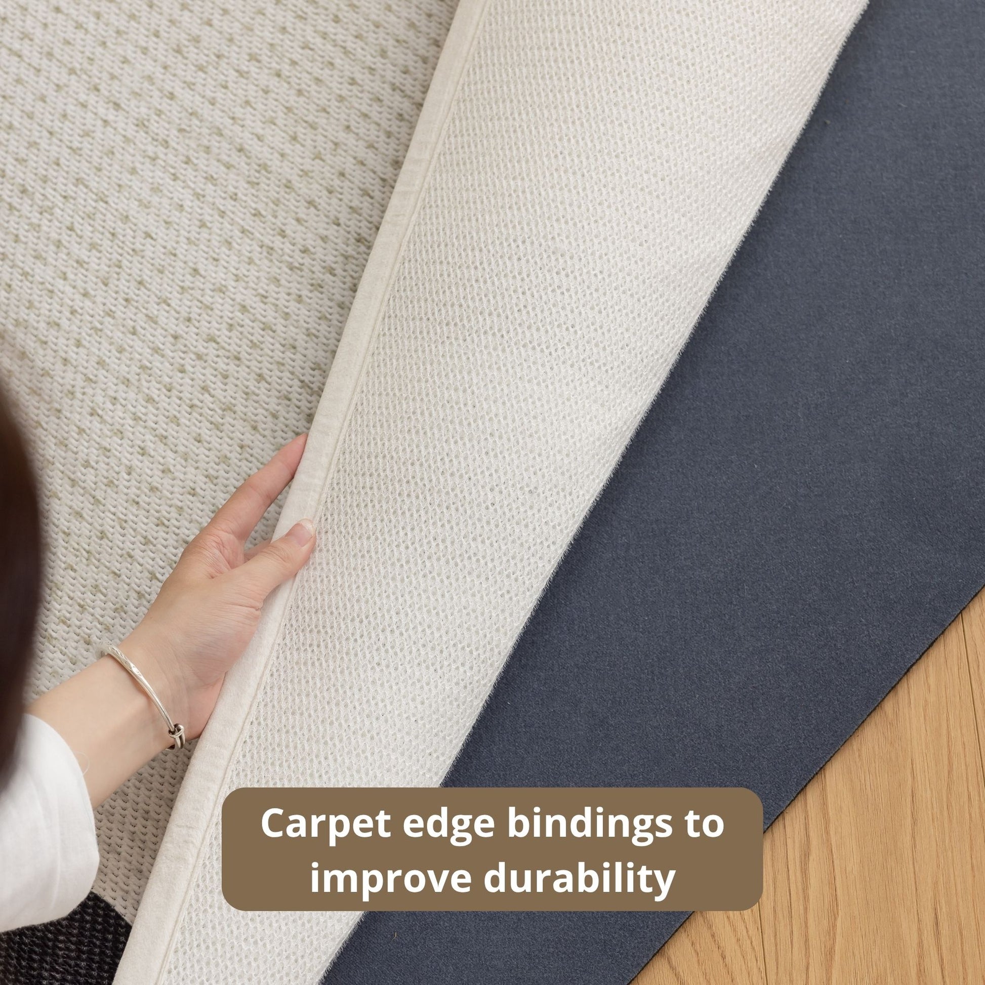 Oboe washable rug white