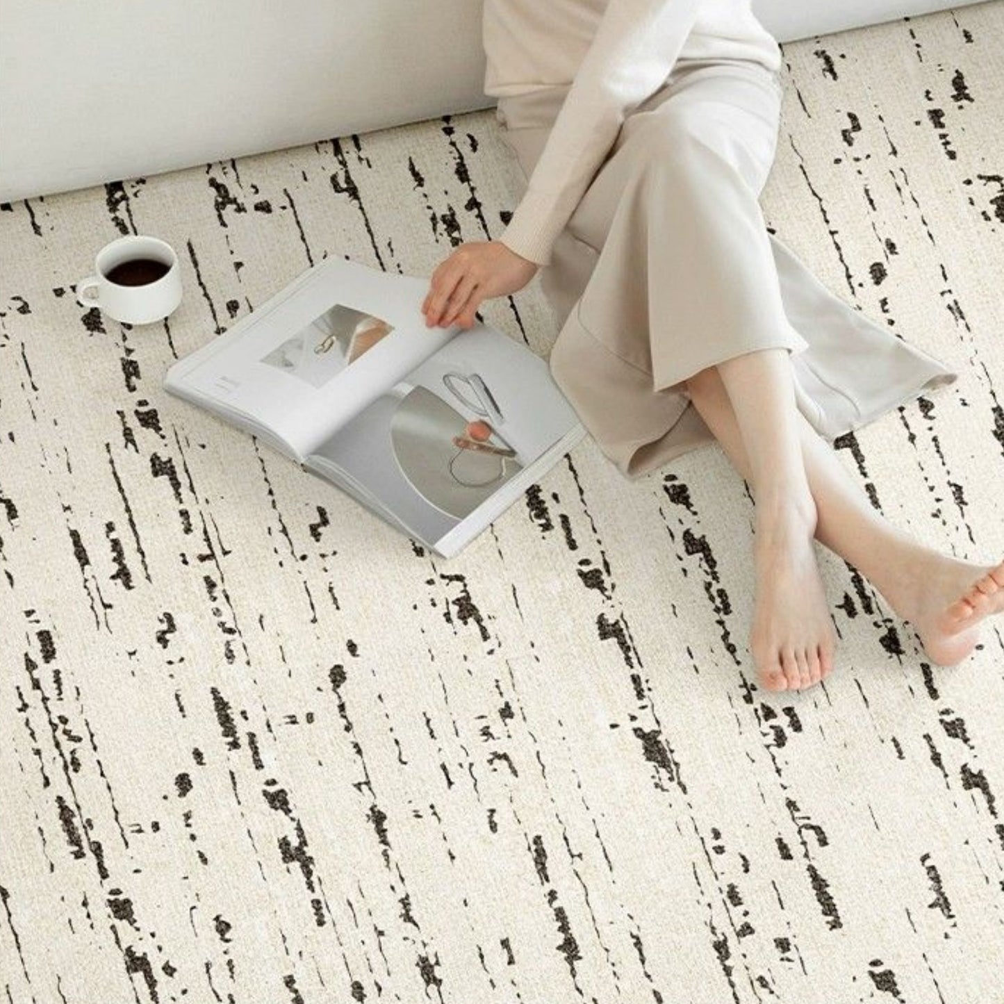 Ocean snow water resistant rug