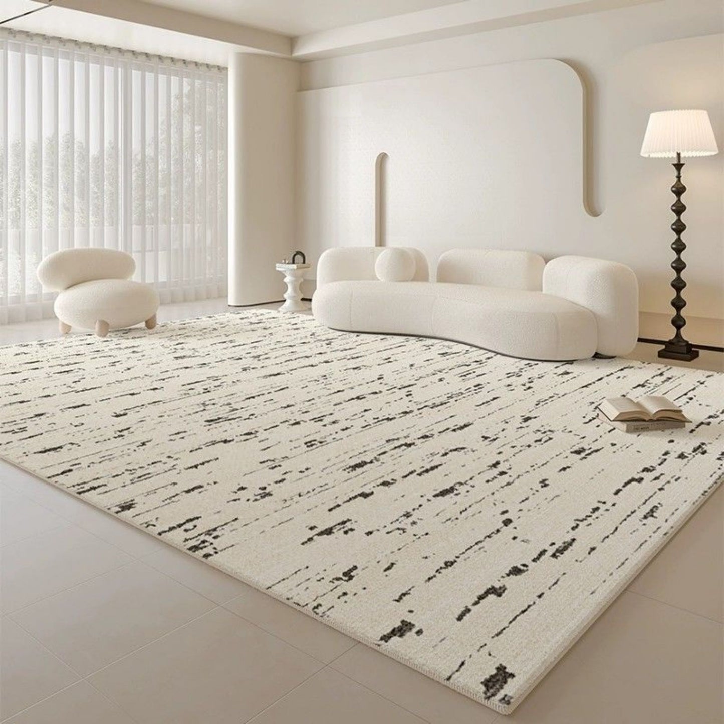 Ocean snow water resistant rug
