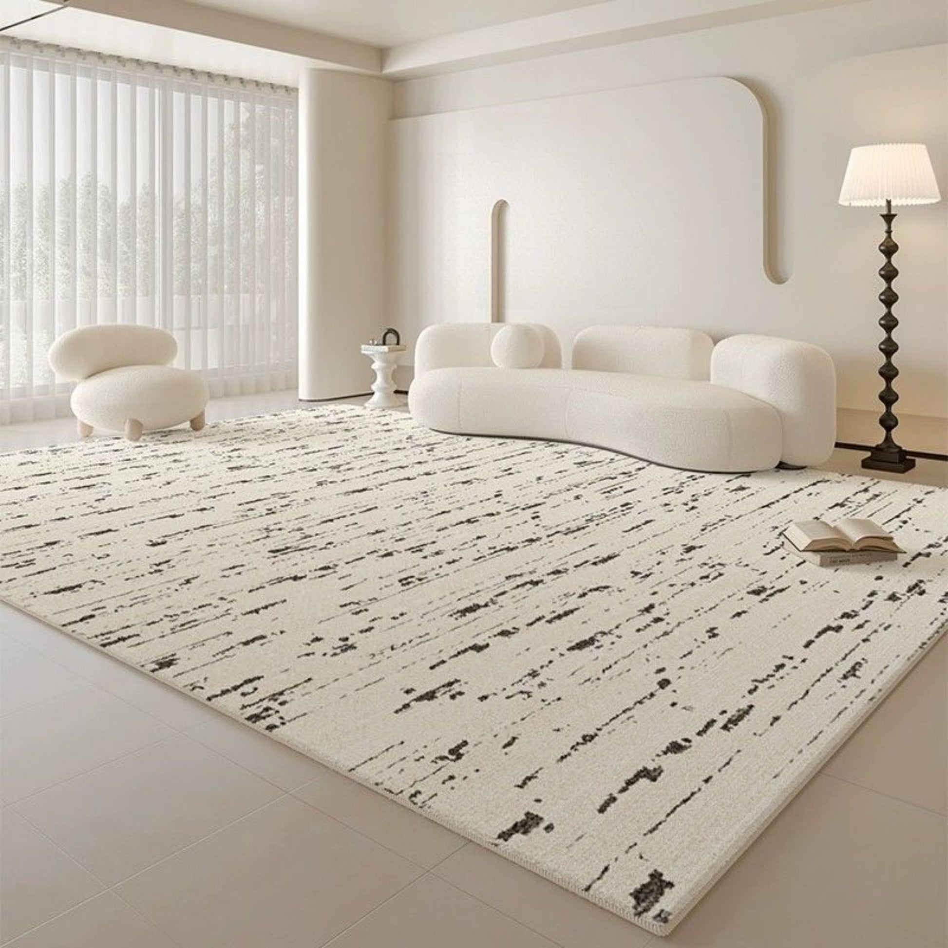 Ocean snow water resistant rug
