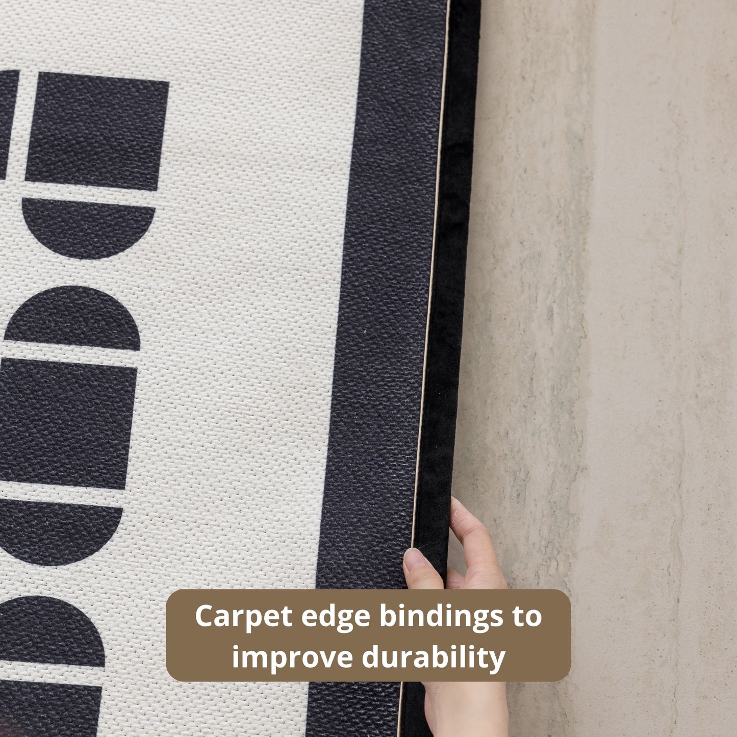 Octave washable rug black