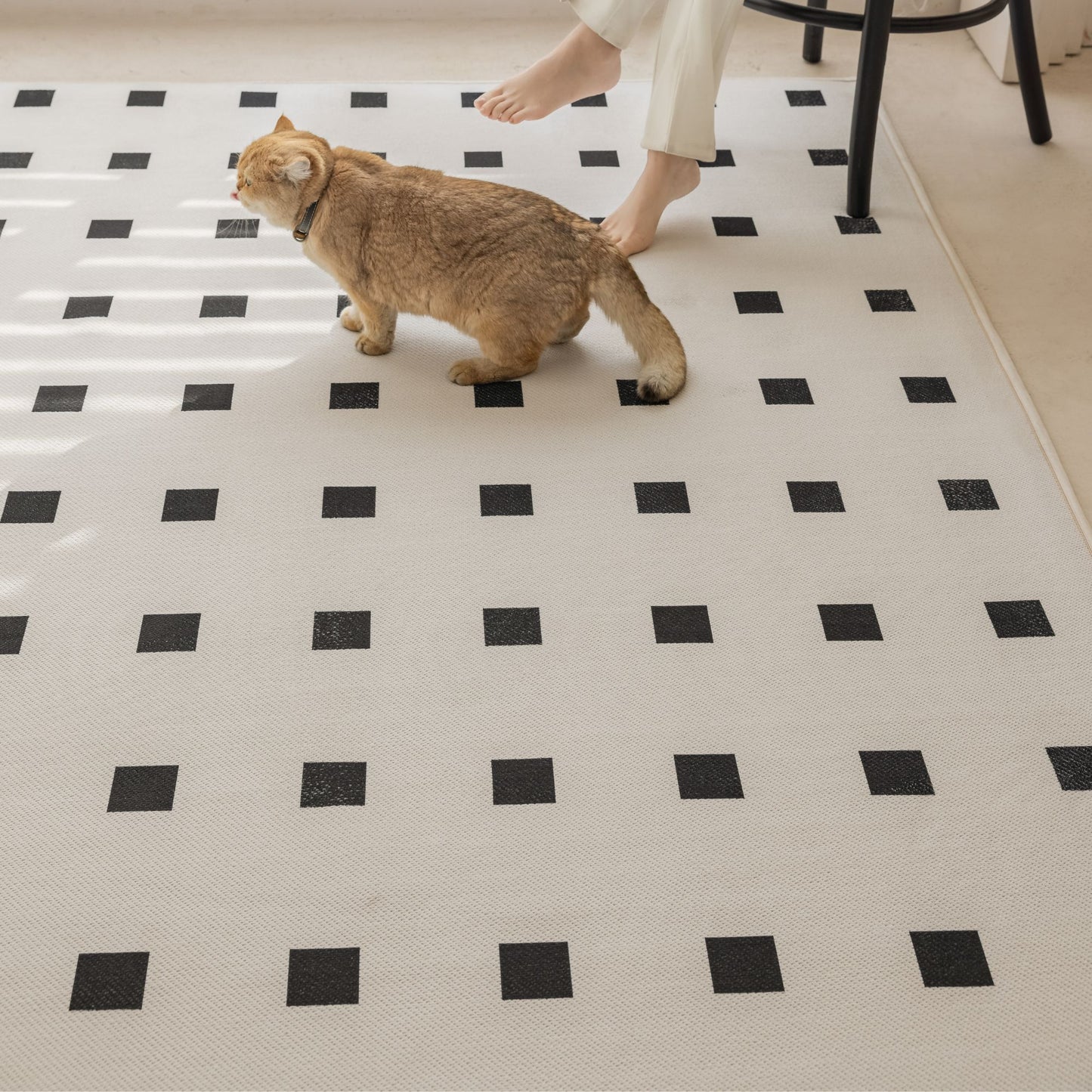 Ode washable rug white