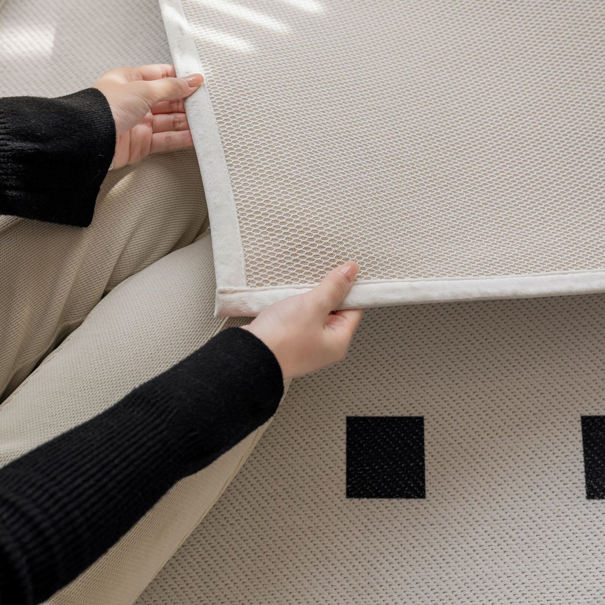 Ode washable rug white