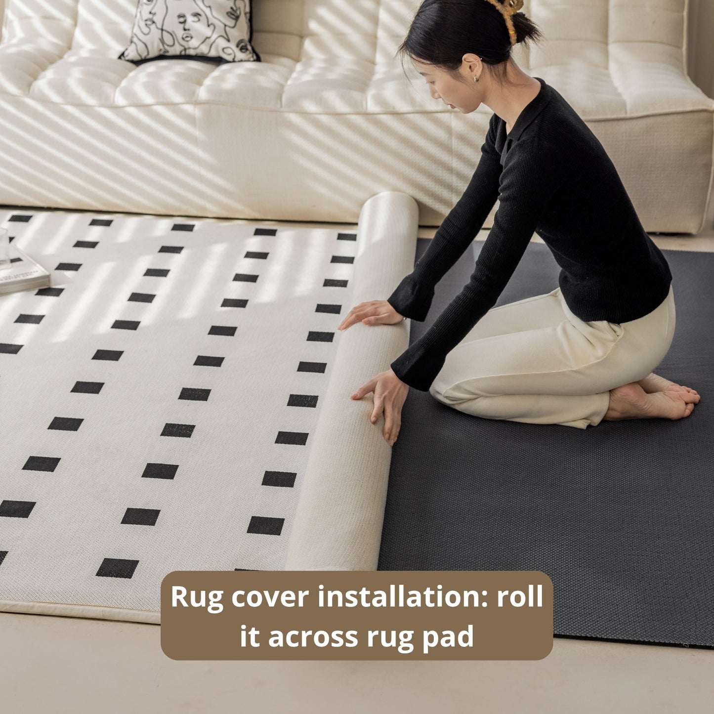 Ode washable rug white