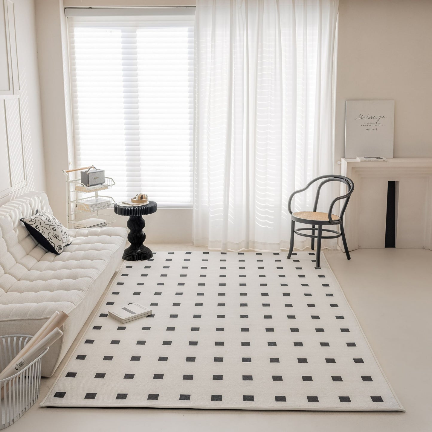 Ode washable rug white