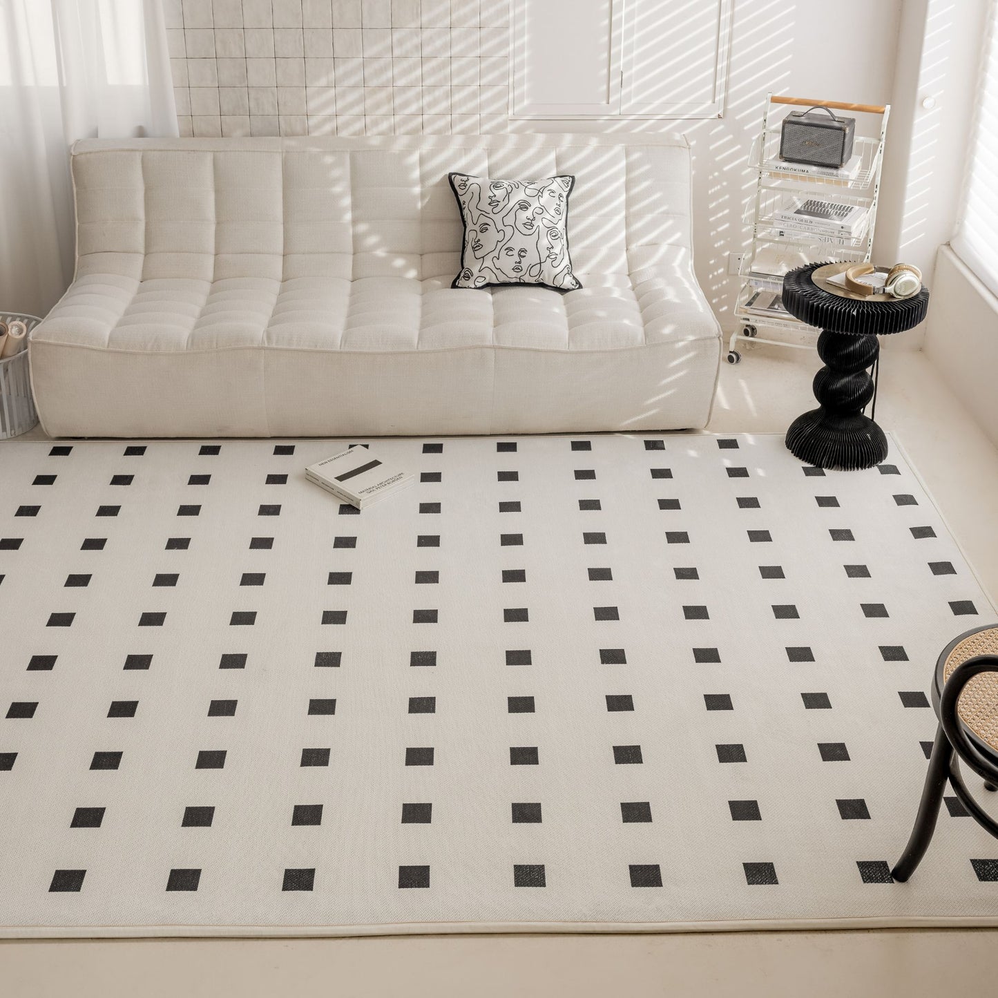 Ode washable rug white