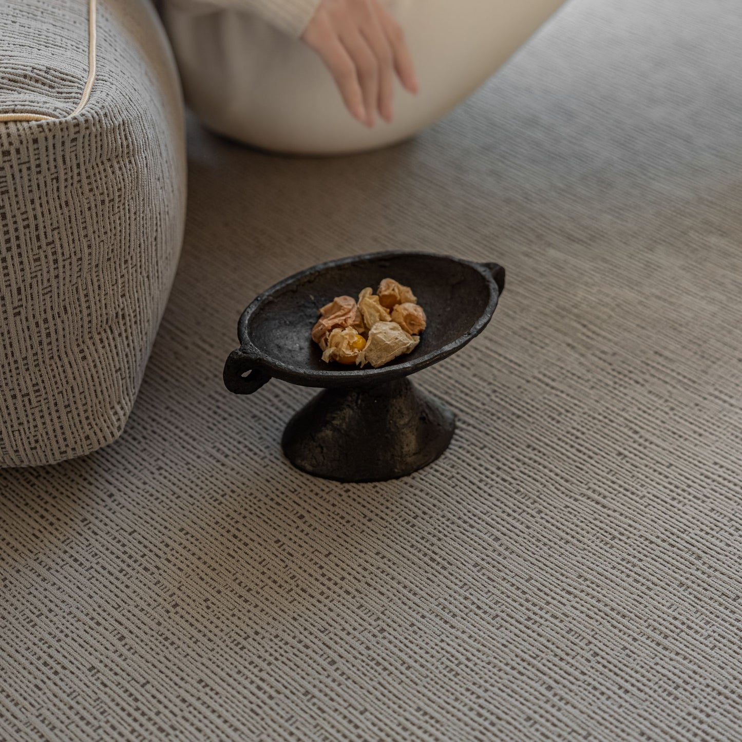 odeon washable rug grey