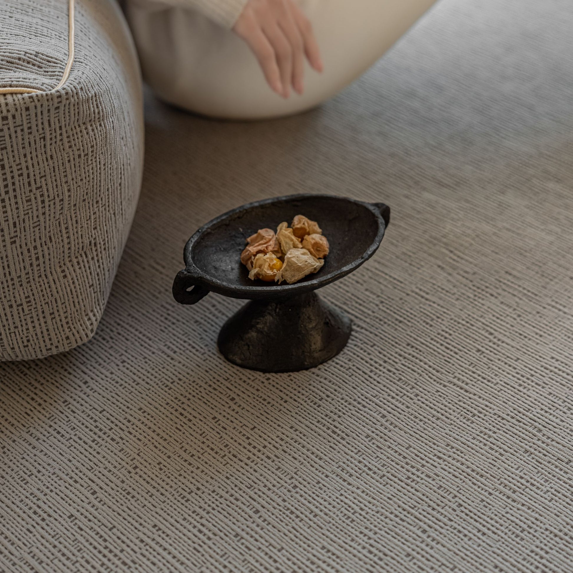 odeon washable rug grey