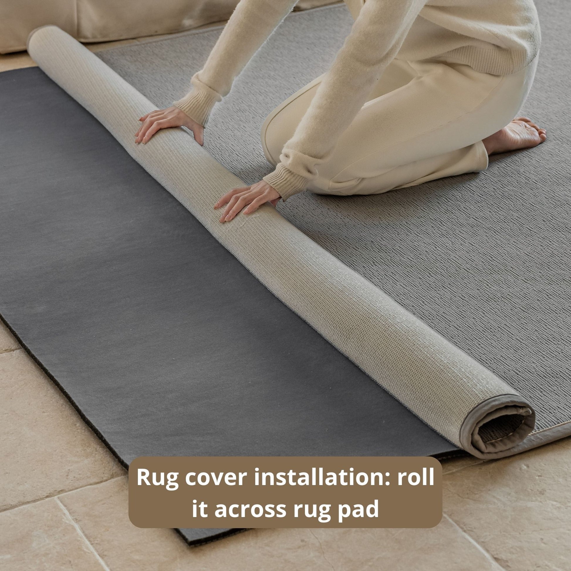 odeon washable rug grey