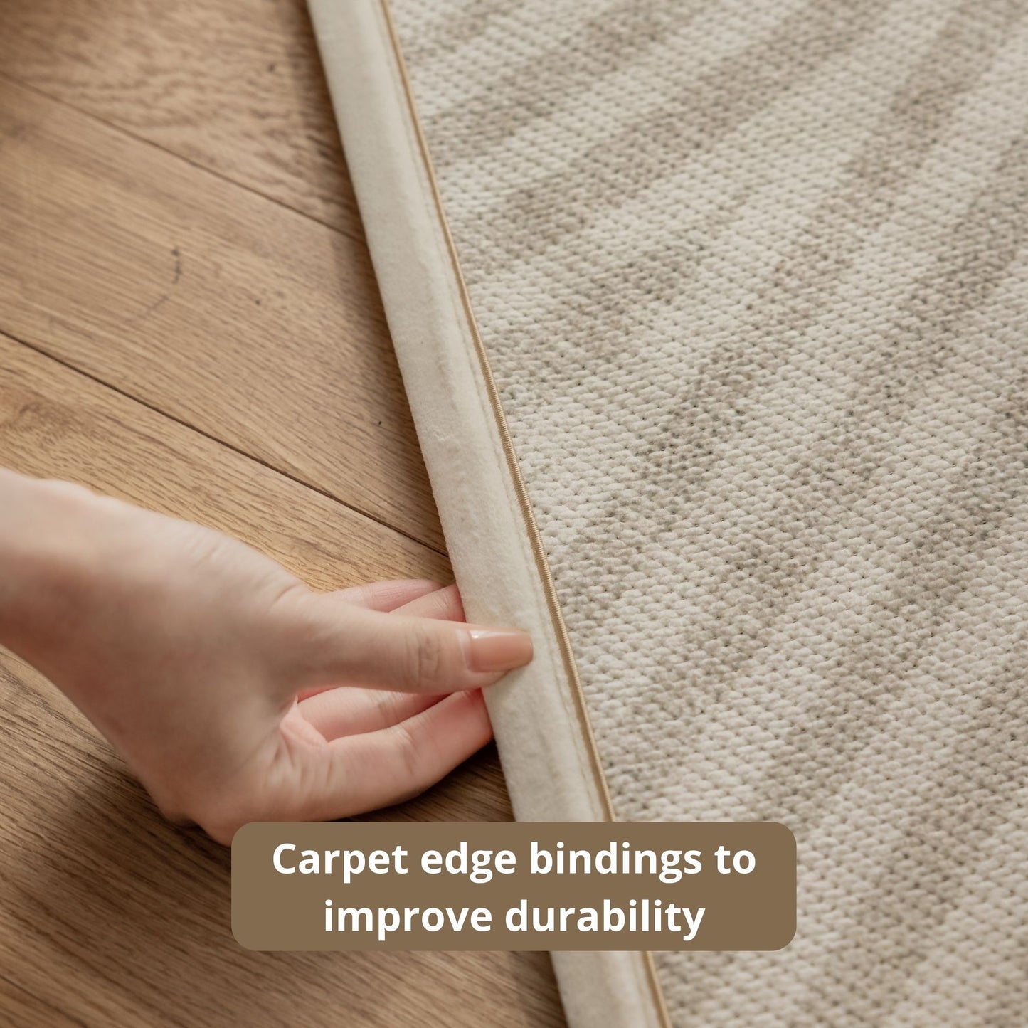 orbit washable rug beige