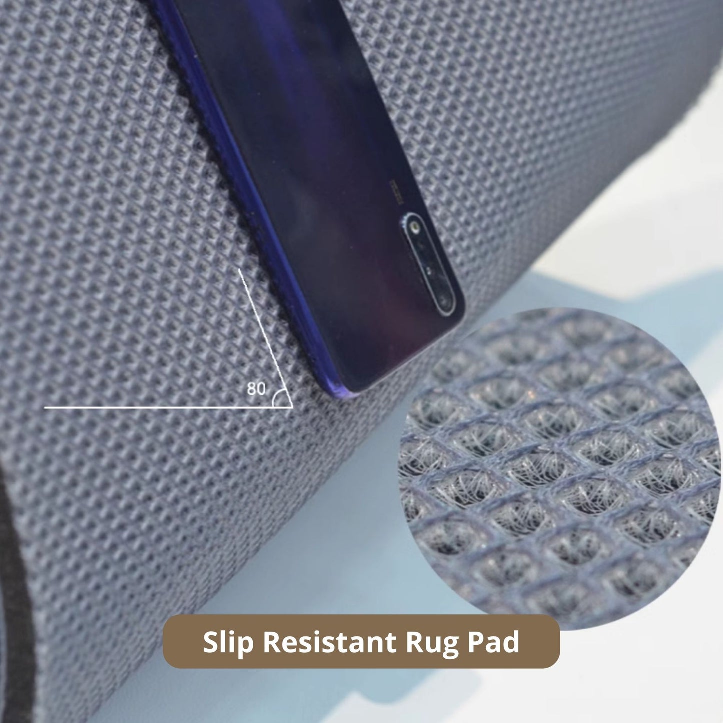 odeon washable rug grey