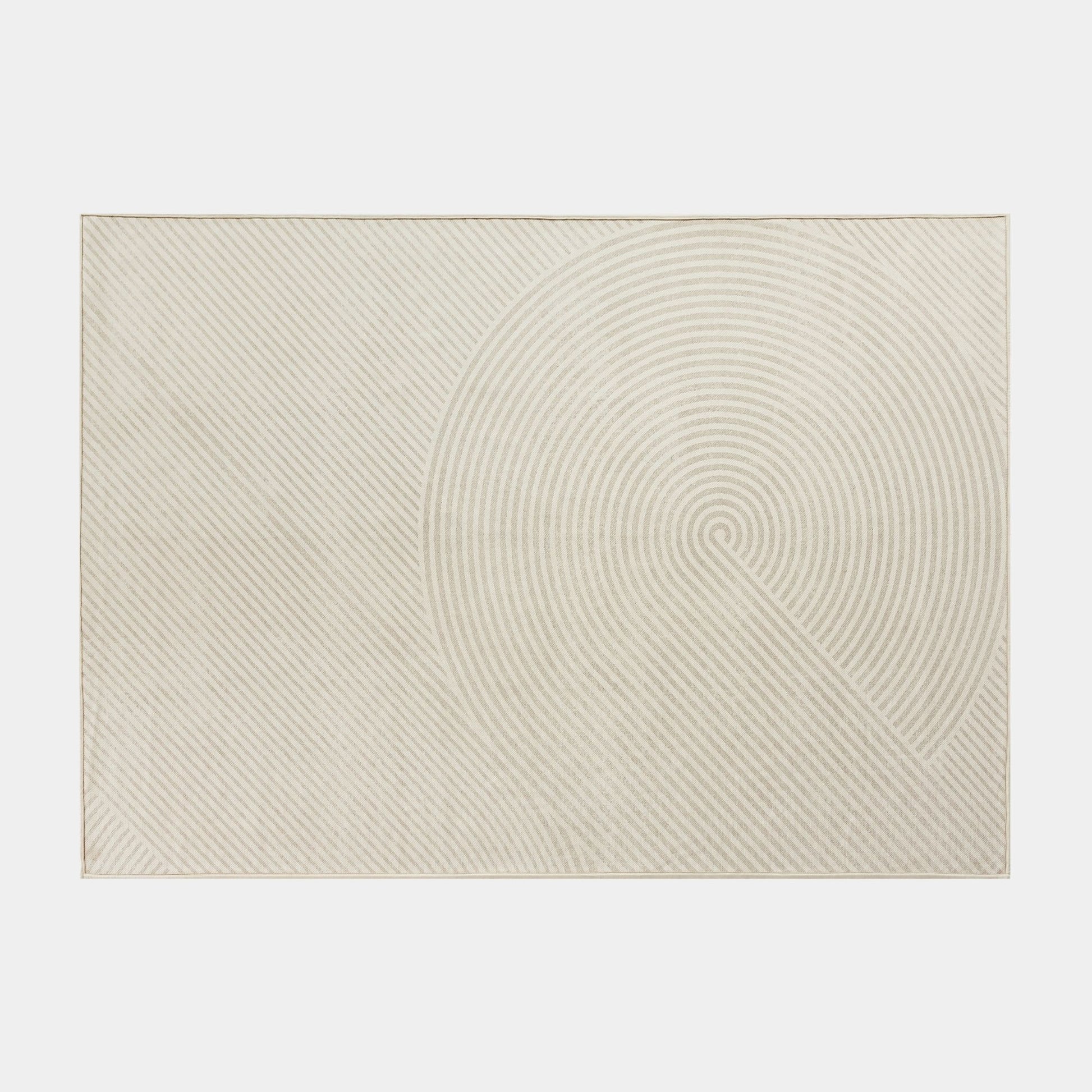 orbit washable rug beige