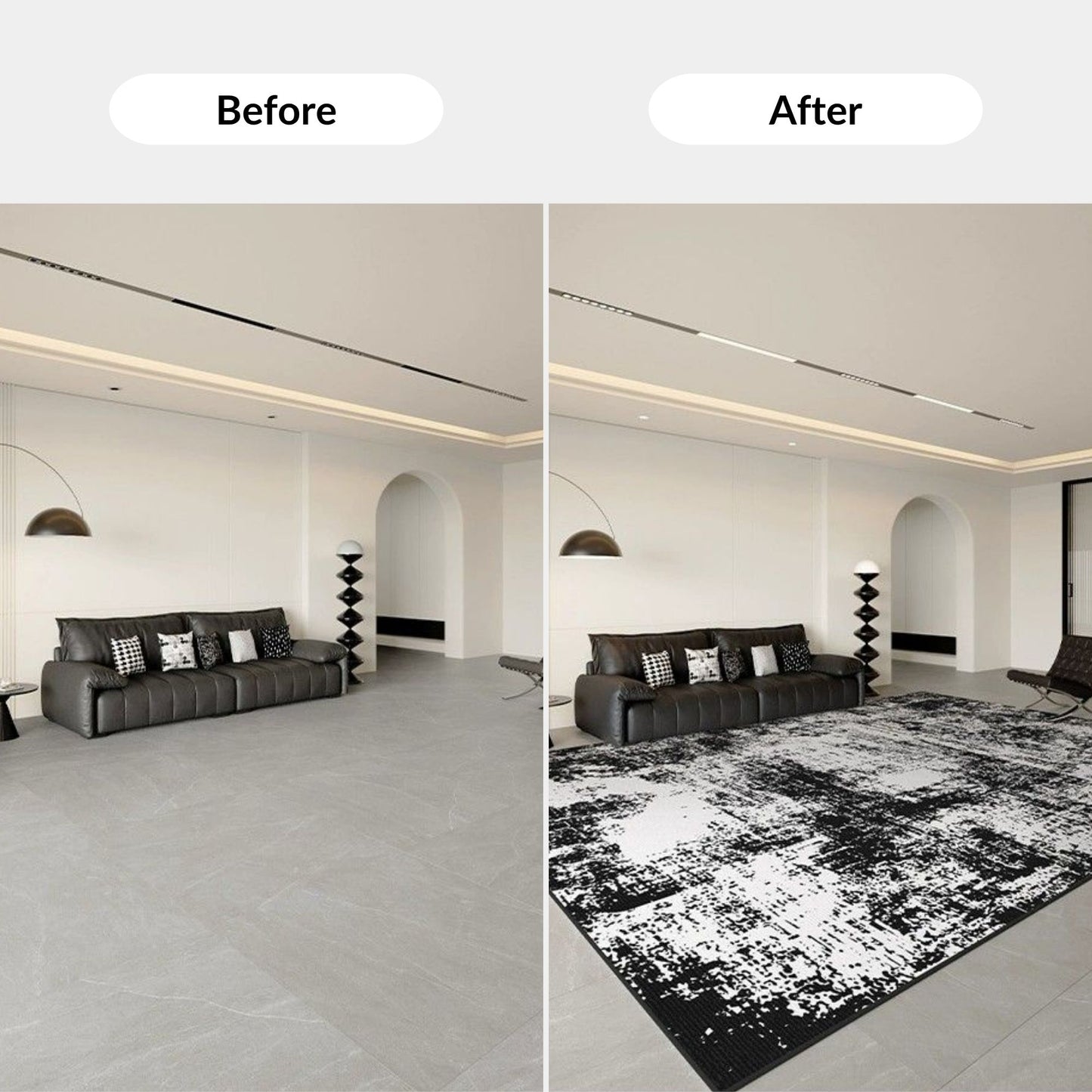 Oscar modern water resistant rug