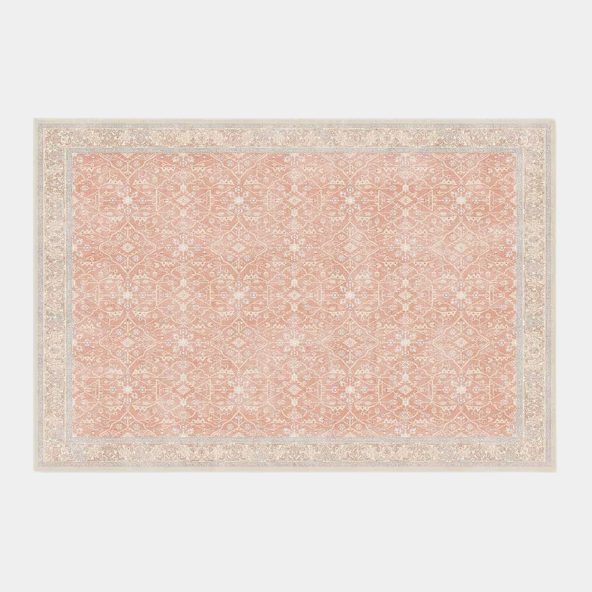 Persian design orange coloured rug