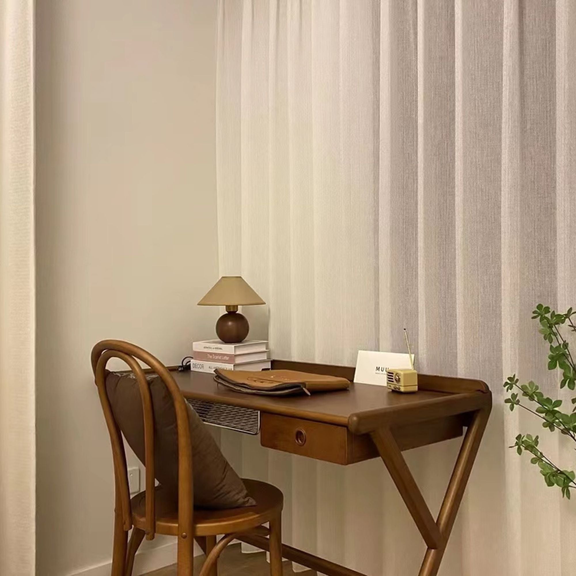 Teddy beech wood chair with study table