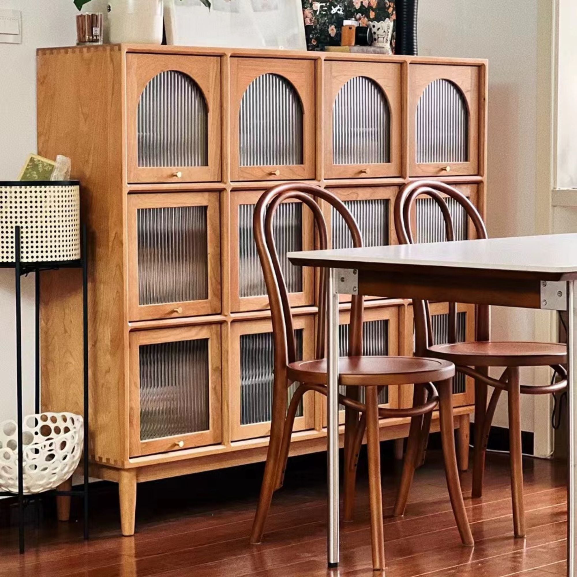 Teddy beech wood chair as part of dining set