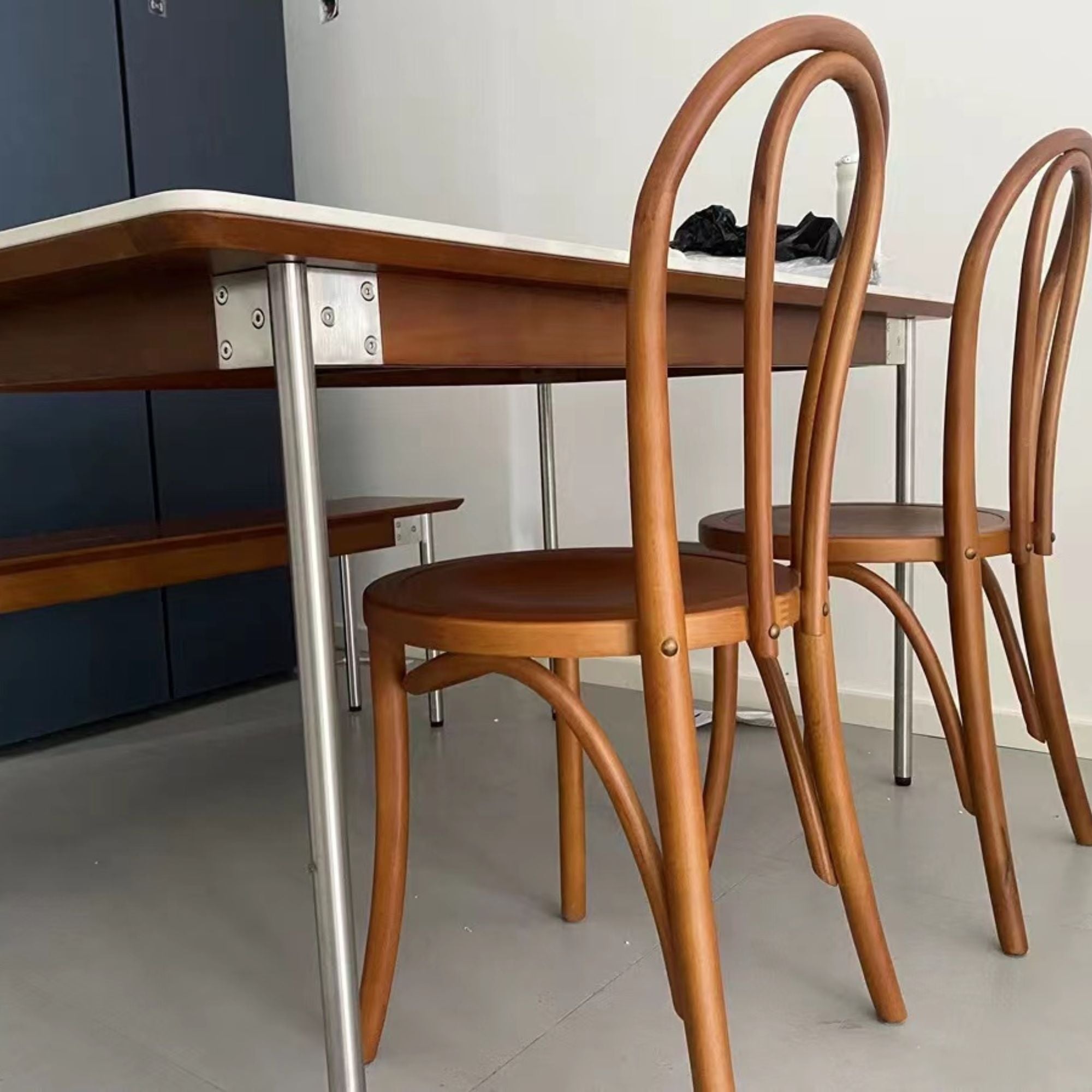Teddy beech wood chair close up shot