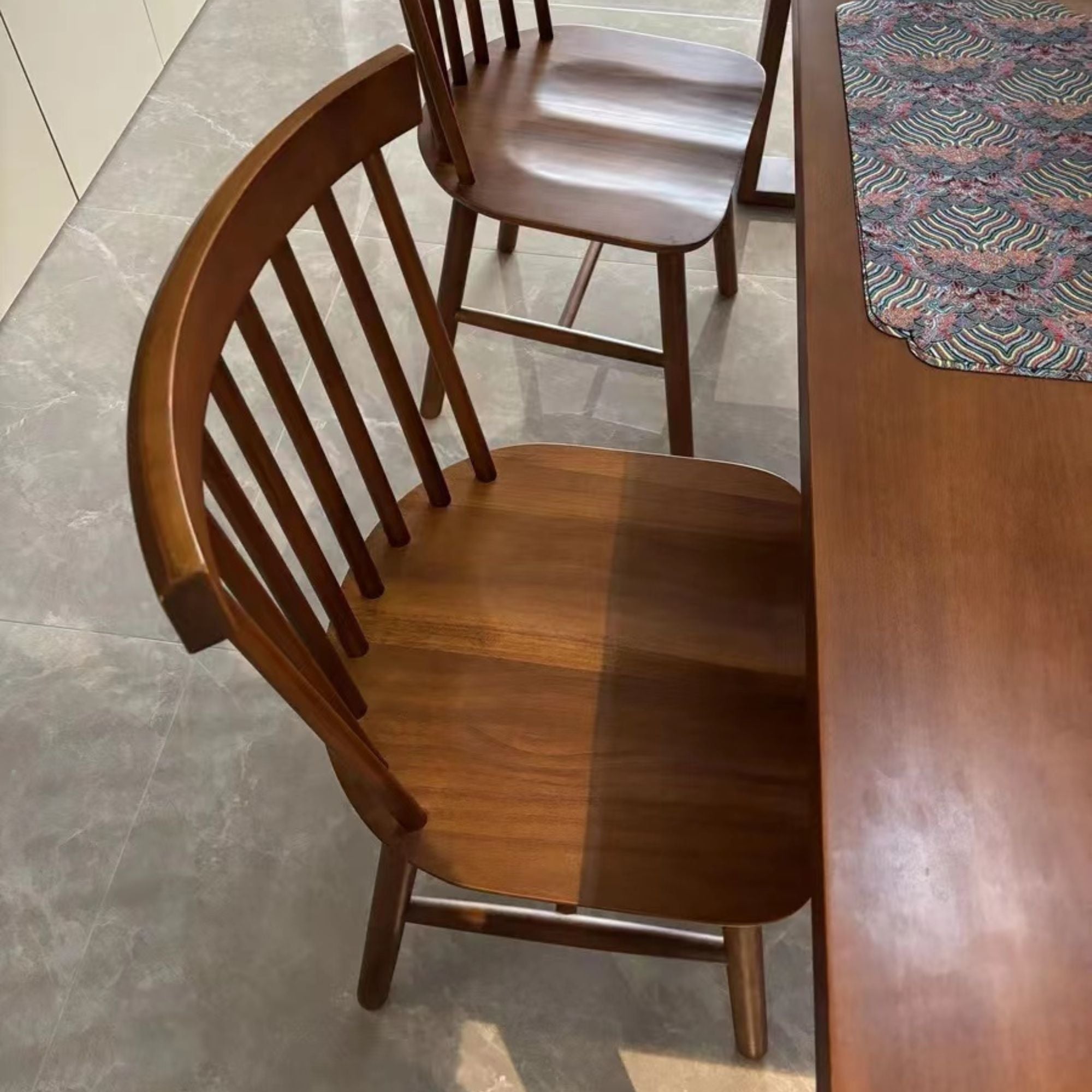Top down close up shot of Toby poplar wood chair