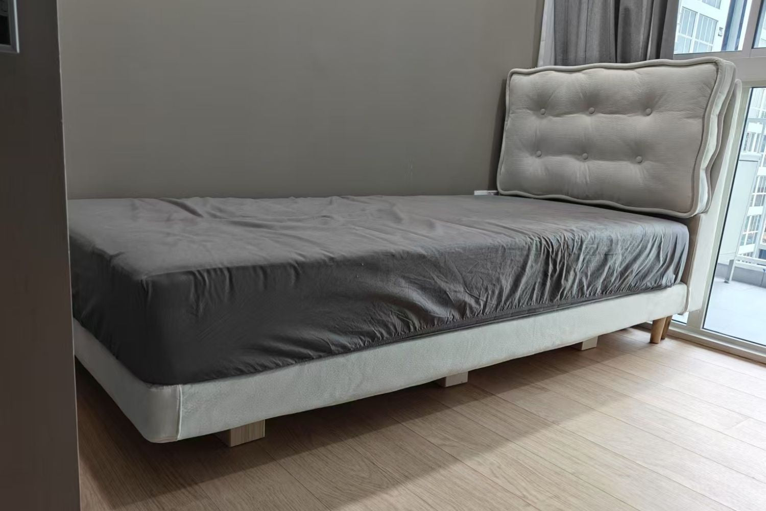 Candy Single Size White Fabric Bed Frame Chong Yee Lee | Mar 25