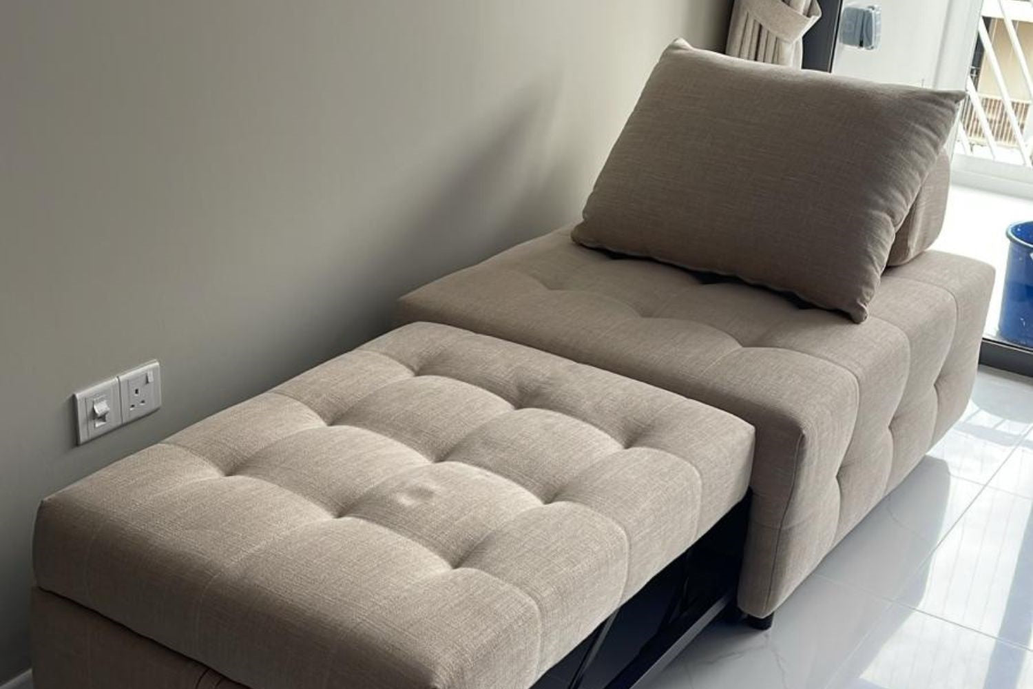 Candy 85cm Beige (Toby 46) Fabric Sofa Bed Alden Chen | Sep 24