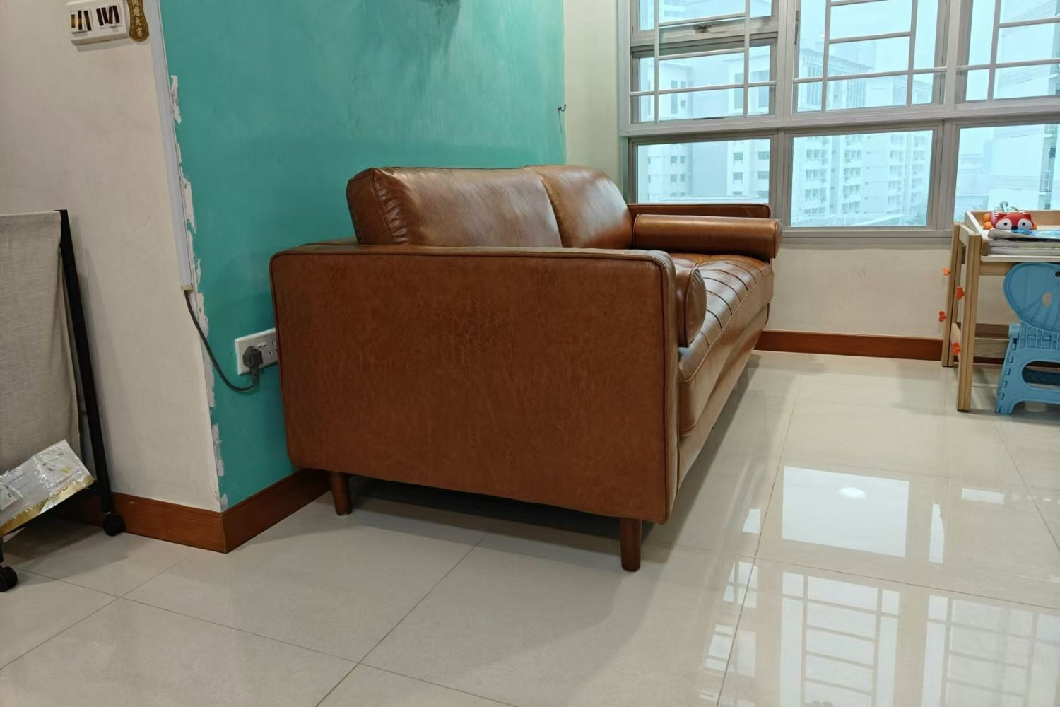 Castle 200cm Brown Faux Leather Sofa Lim Kah Keong | Dec 24
