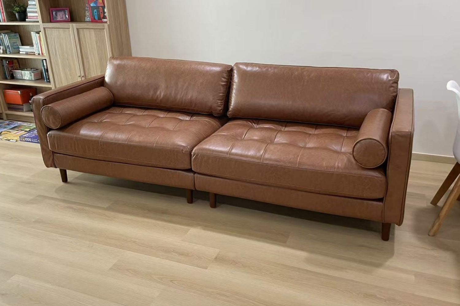 Castle 240cm Brown Faux Leather Sofa Yen Yee | Dec 24