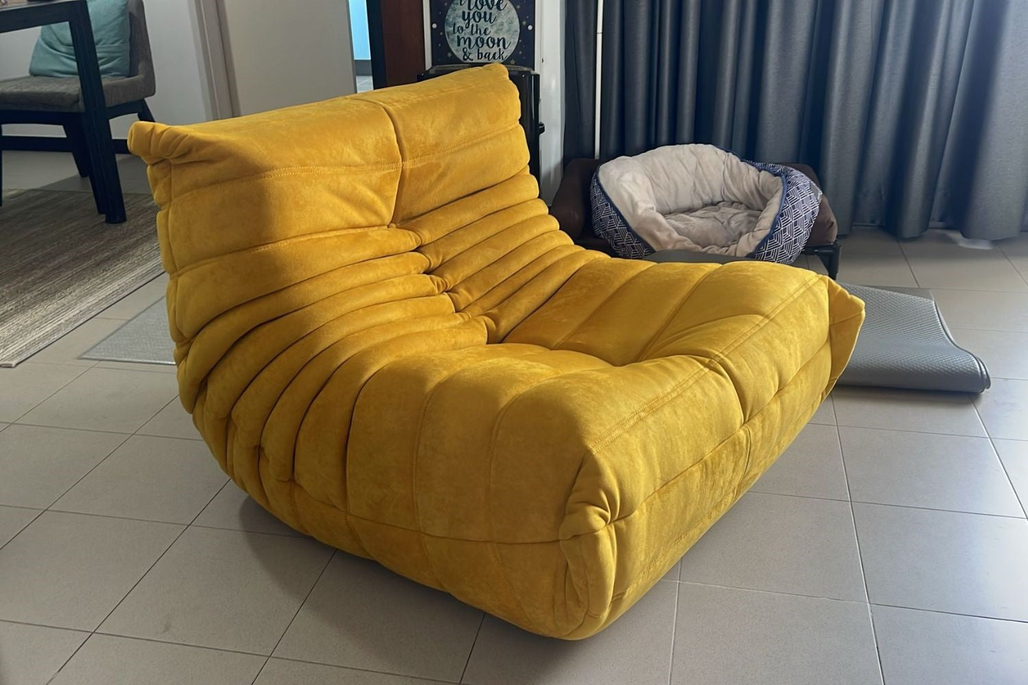 Caterpillar 87cm Yellow Fabric Lounge Chair Cheryl | Oct 24