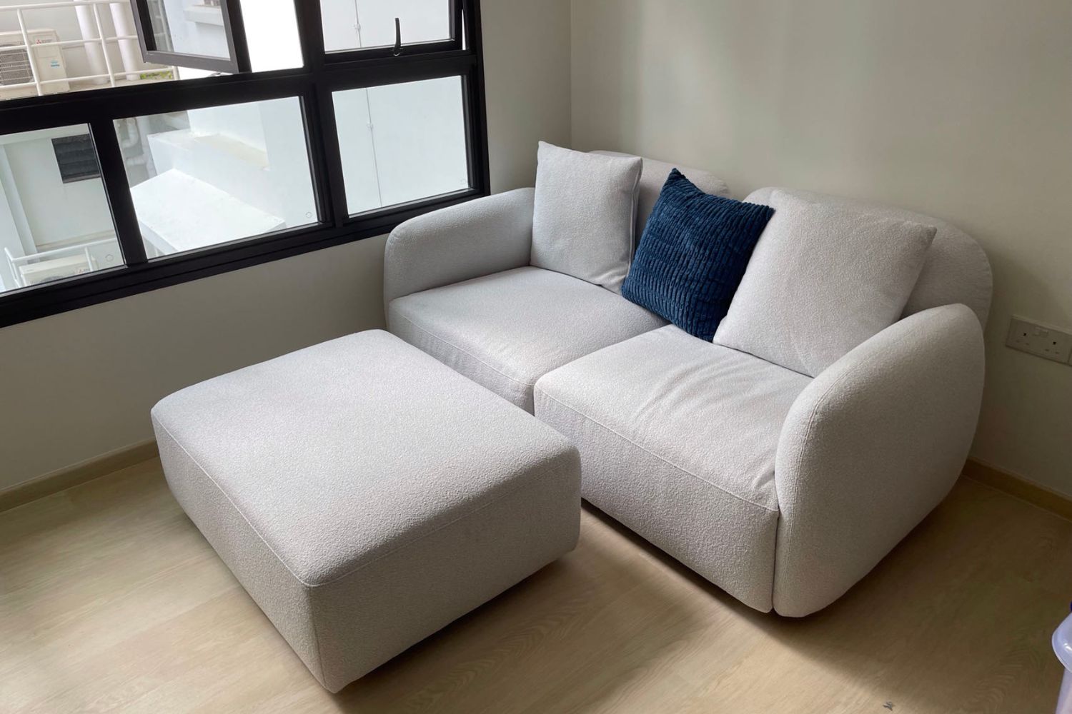 Charmy 180cm Grey (Fila-90) Fabric Sofa + Ottoman Goh Chong Beng | Sep 23