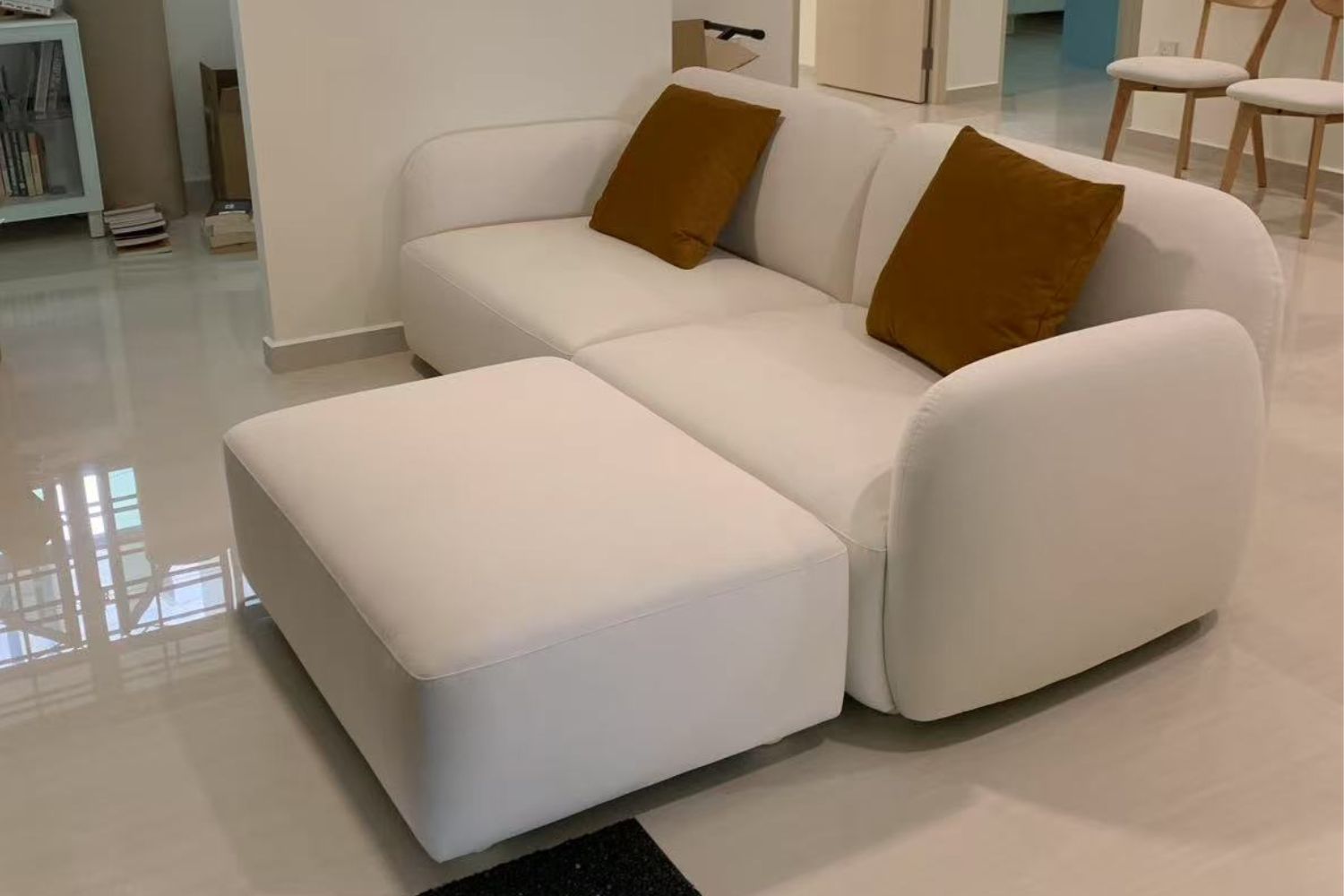 Charmy 220cm White (Furla-01) Fabric Sofa Ma Jing | Aug 25