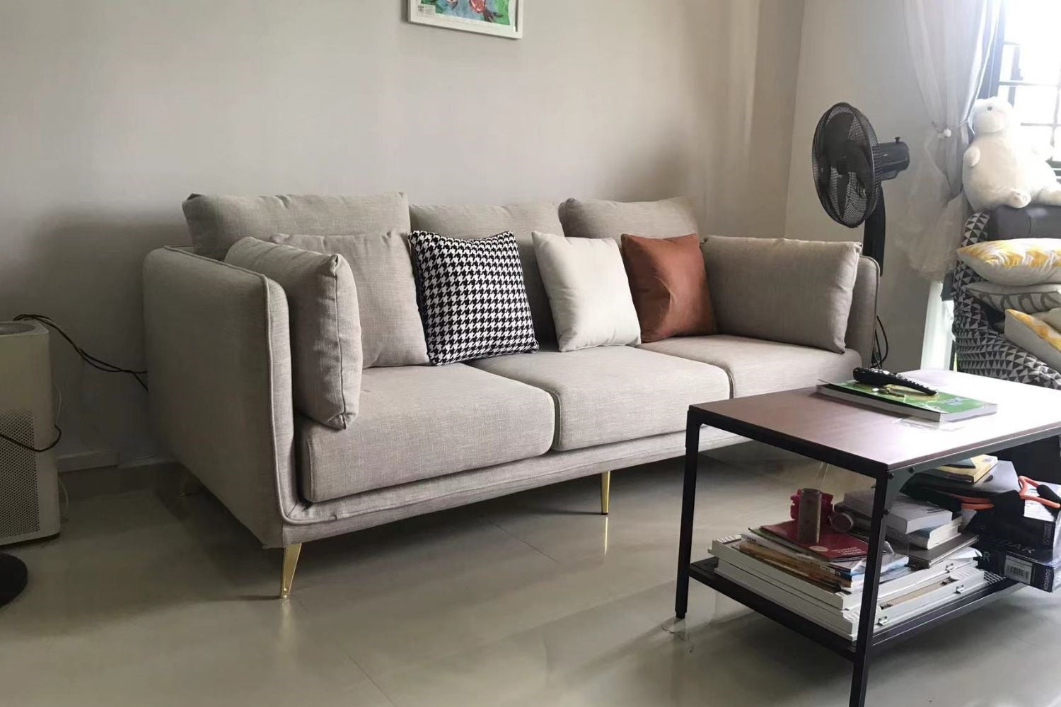 Chris 210cm Grey (Toby-92) Fabric Sofa | Apr 24