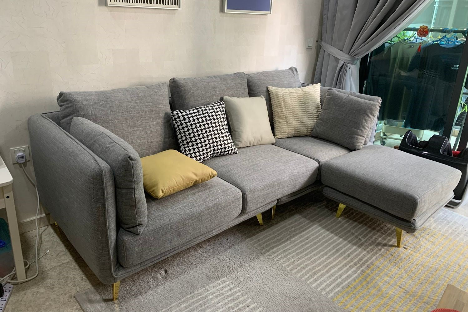 Chris 220cm Grey (Toby-94) Fabric Sofa Duying | Sep 23